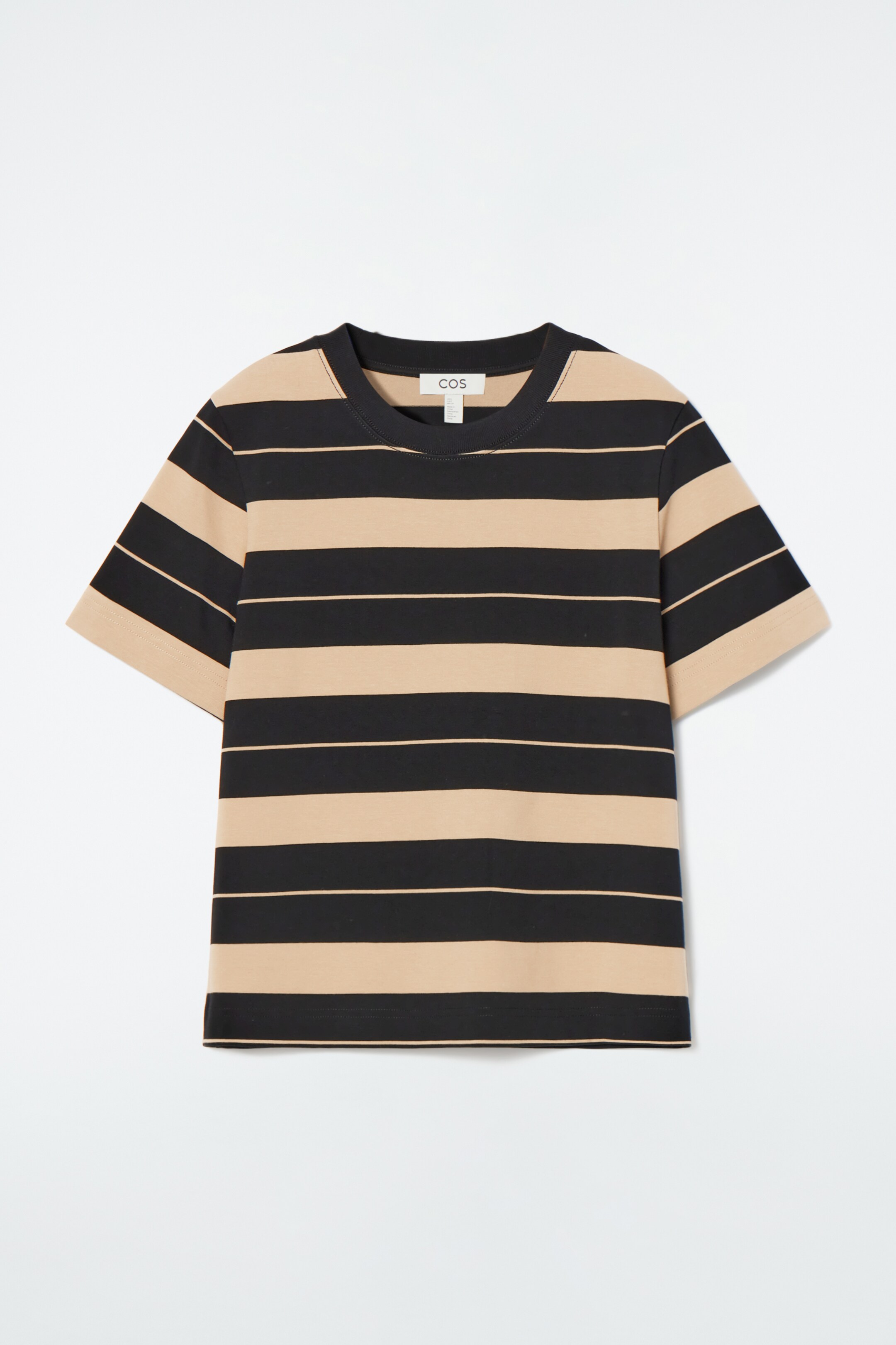 Zobrazit větší obrázek: Tričko čistého střihu s klasickým střihem - BEIGE / STRIPED - ŽENY | H&M CZ 1