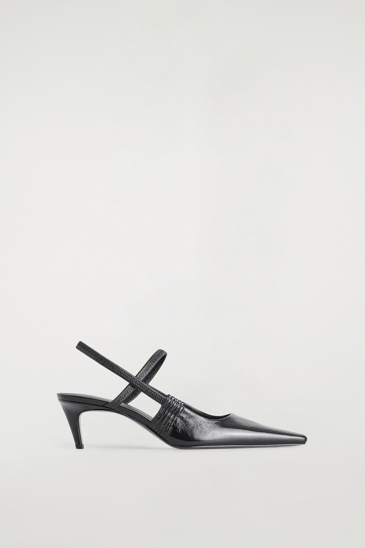 Sorte slingback-pumps