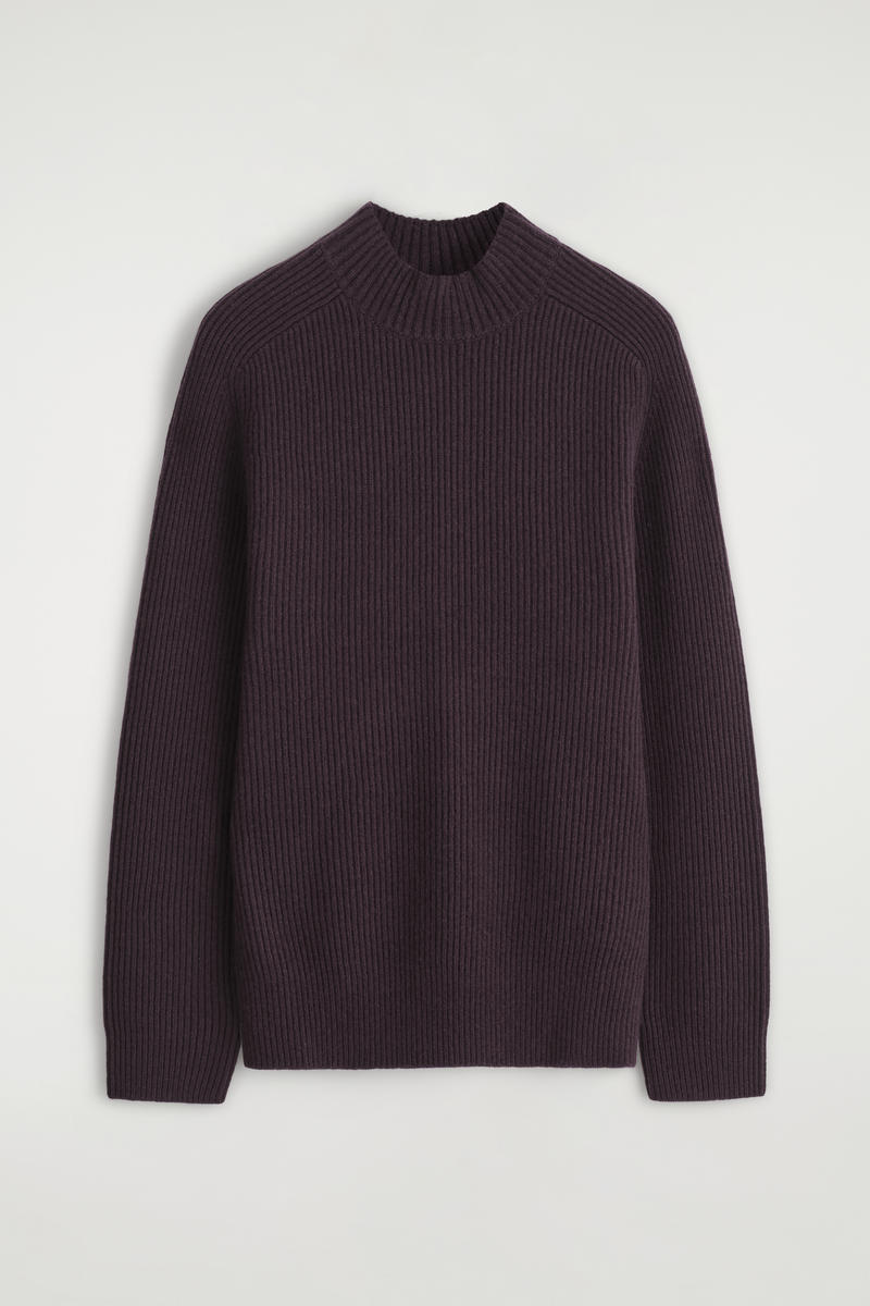 Cos Maglione A Te In Lana Con Collo A Imbuto In Purple