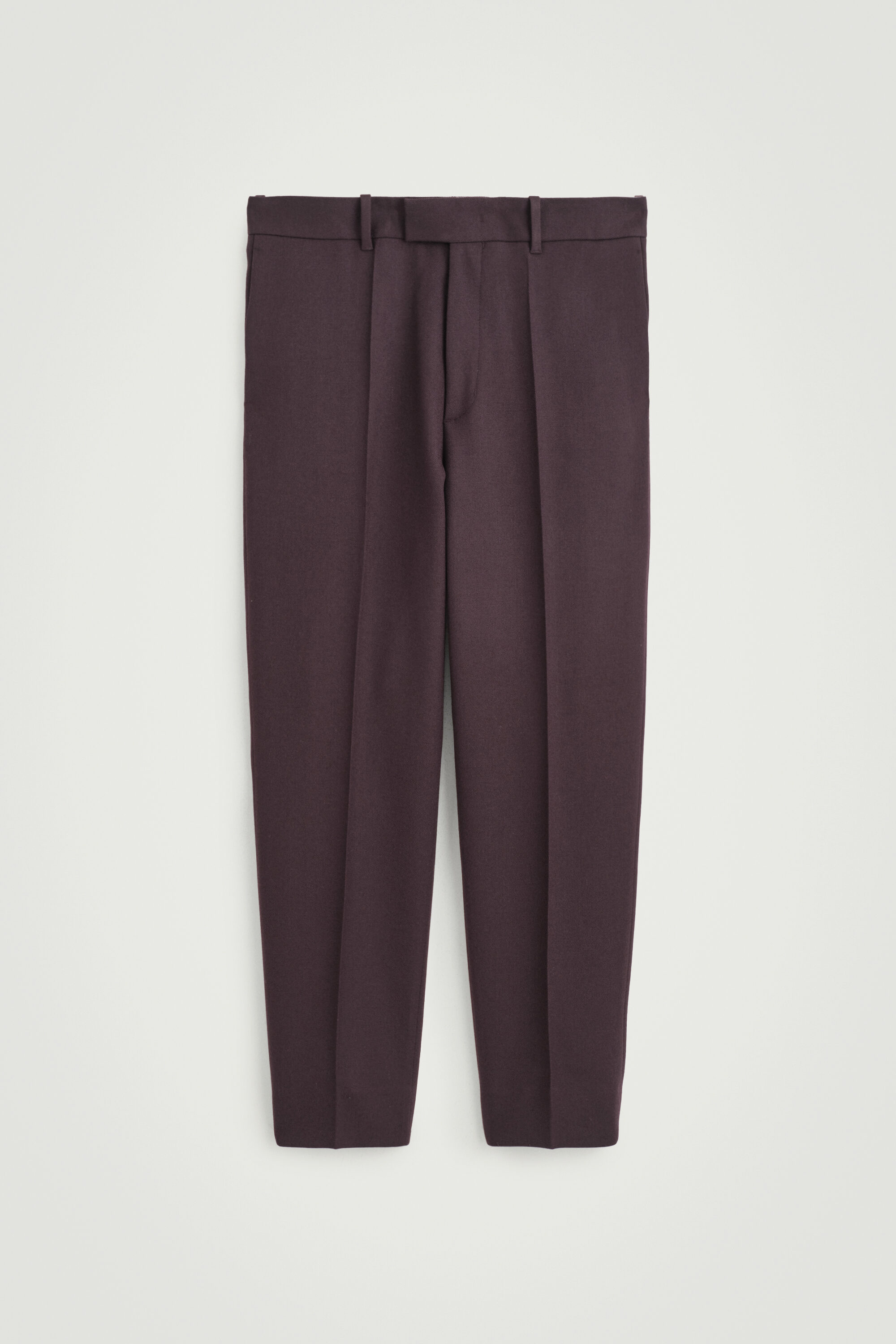 WOOL-TWILL REGULAR-FIT TAPERED PANTS - UMBER | COS US