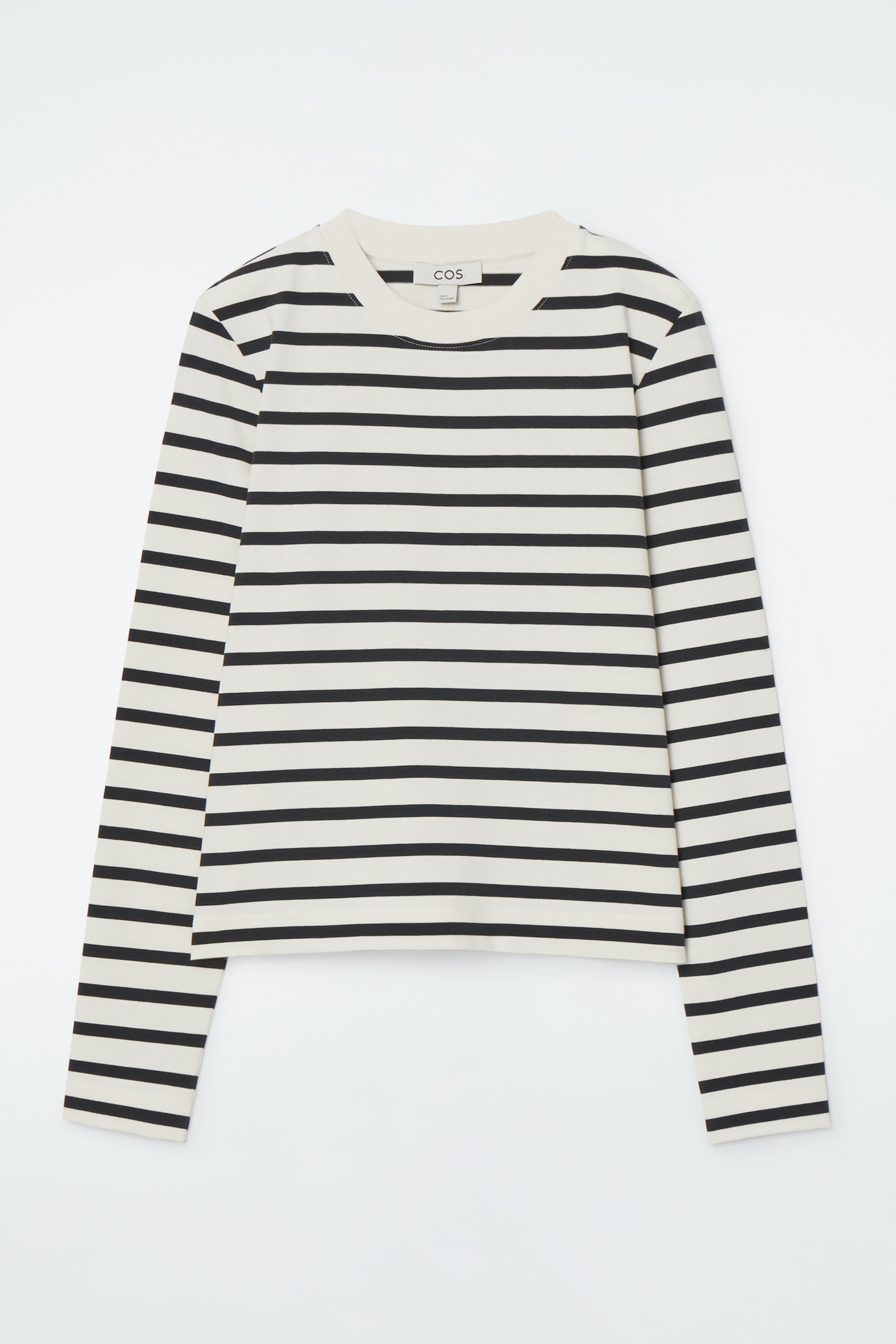 BAWEŁNIANY T-SHIRT Z DŁUGIM RĘKAWEM - GRANATOWY/biały/OLIWKOWOZIELONY MELANŻ/BIAŁY/ BRĄZOWY/CZARNY/BRĄZOWY/ PASKI/BEŻOWY / NIEFARBOWANY/JASNONIEBIESKI