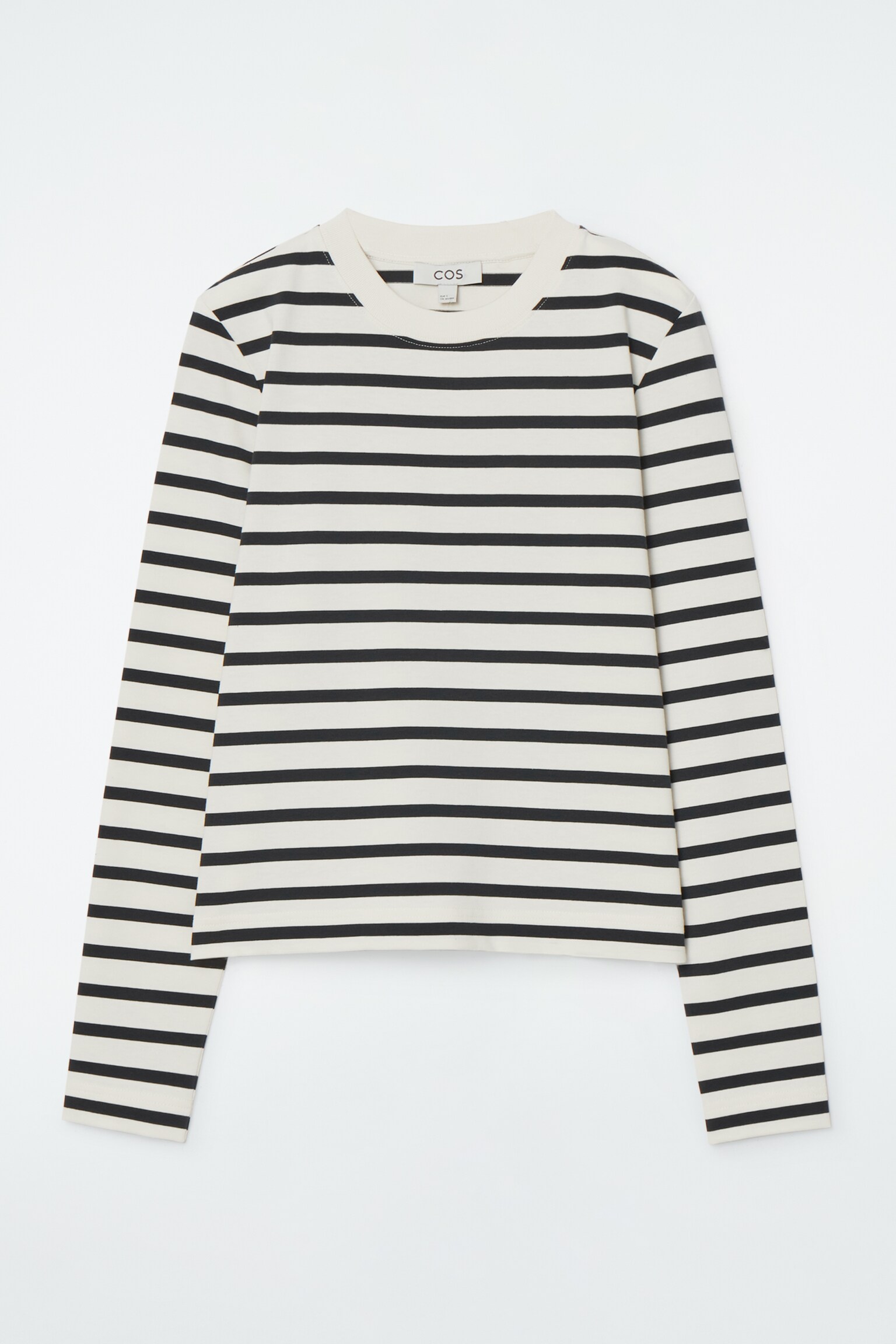 T-SHIRT À MANCHES LONGUES REGULAR ÉLÉGANT - BLEU MARINE / RAYURES/BEIGE / NON TEINT/NOIR/BLEU CIEL/Blanc/VERT OLIVE CHINÉ/BLANC / BRUN/BRUN / RAYURES/VERT CHINÉ - 2
