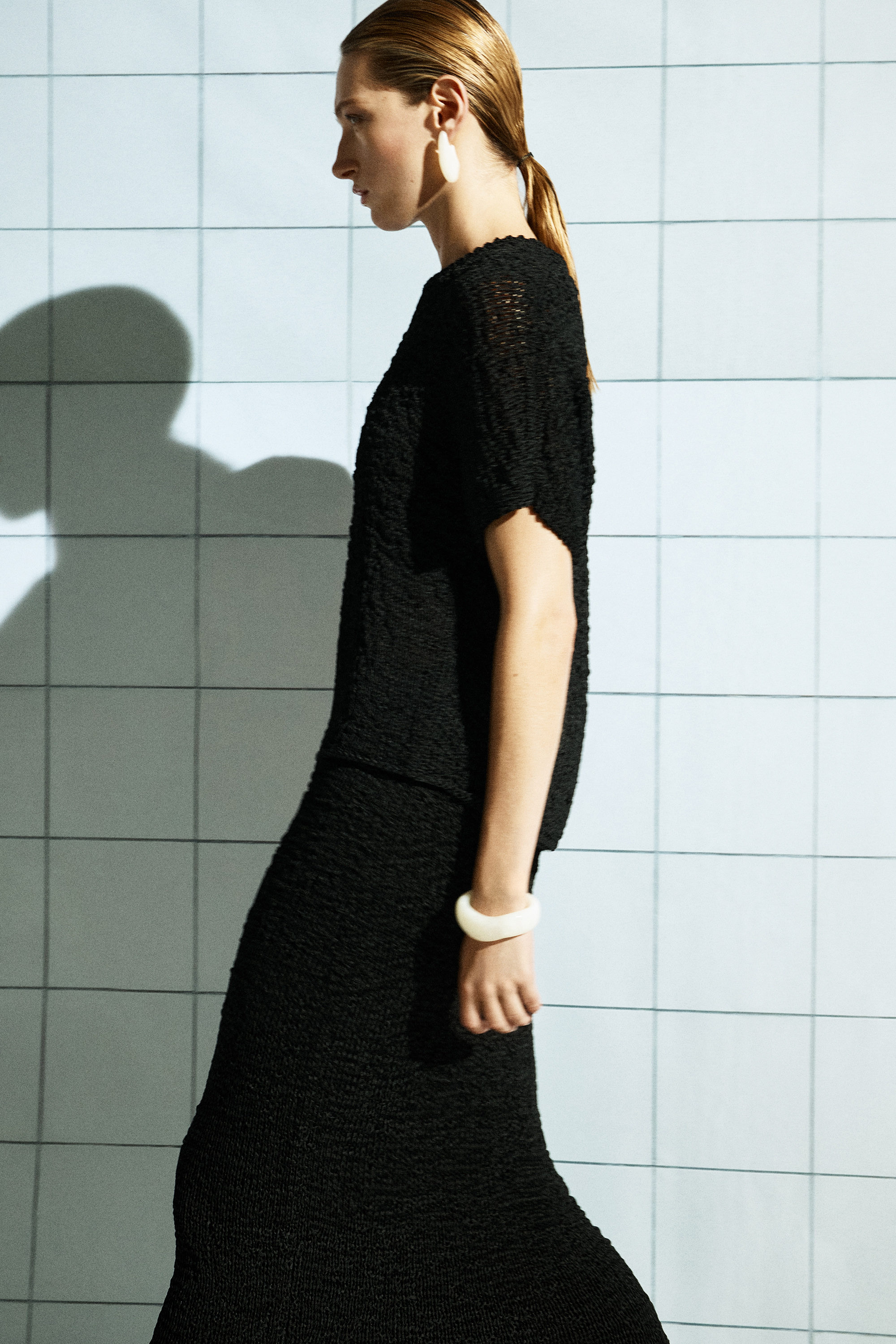 【PORTERNA】Cos knit long skirt THE FLARED KNITTED MAXI SKIRT - TERRACOTTA | COS