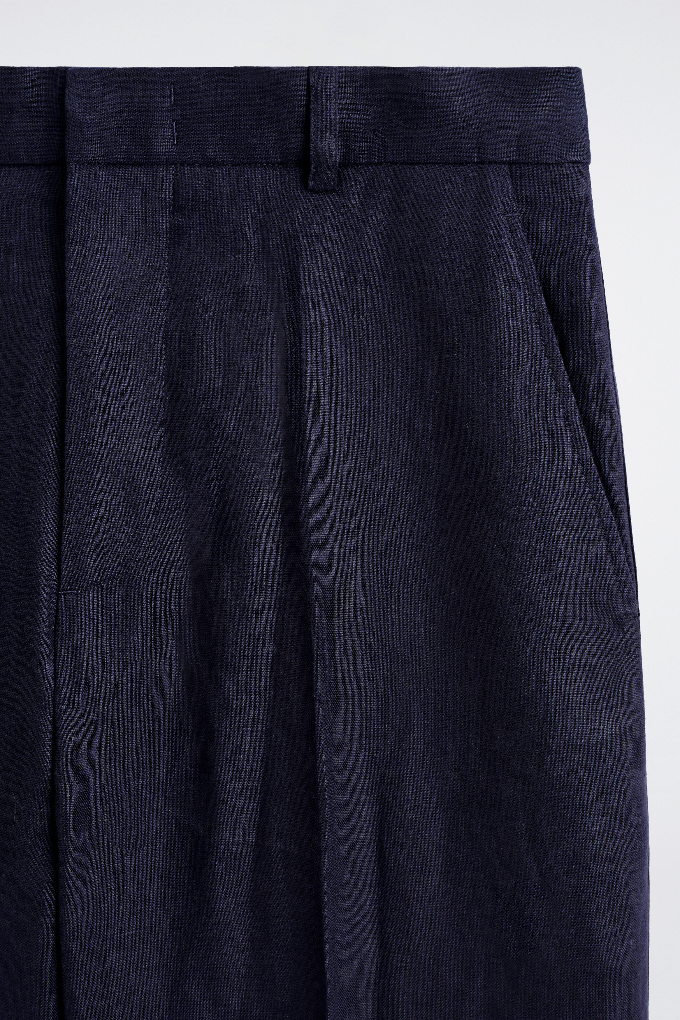 RELAXED LINEN TAPERED PANTS - thumbnail 6