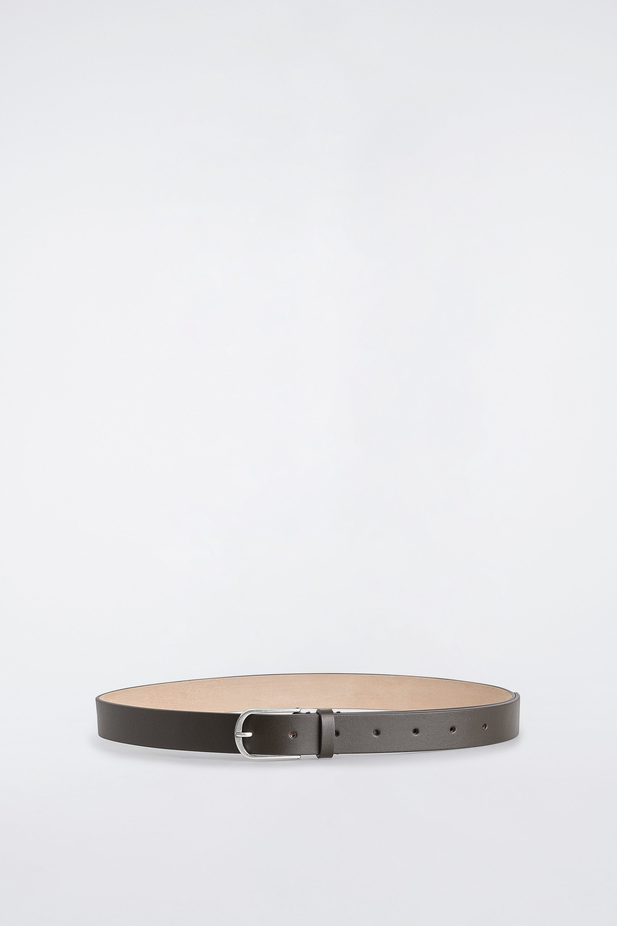 ROUNDED-BUCKLE LEATHER BELT - thumbnail 6