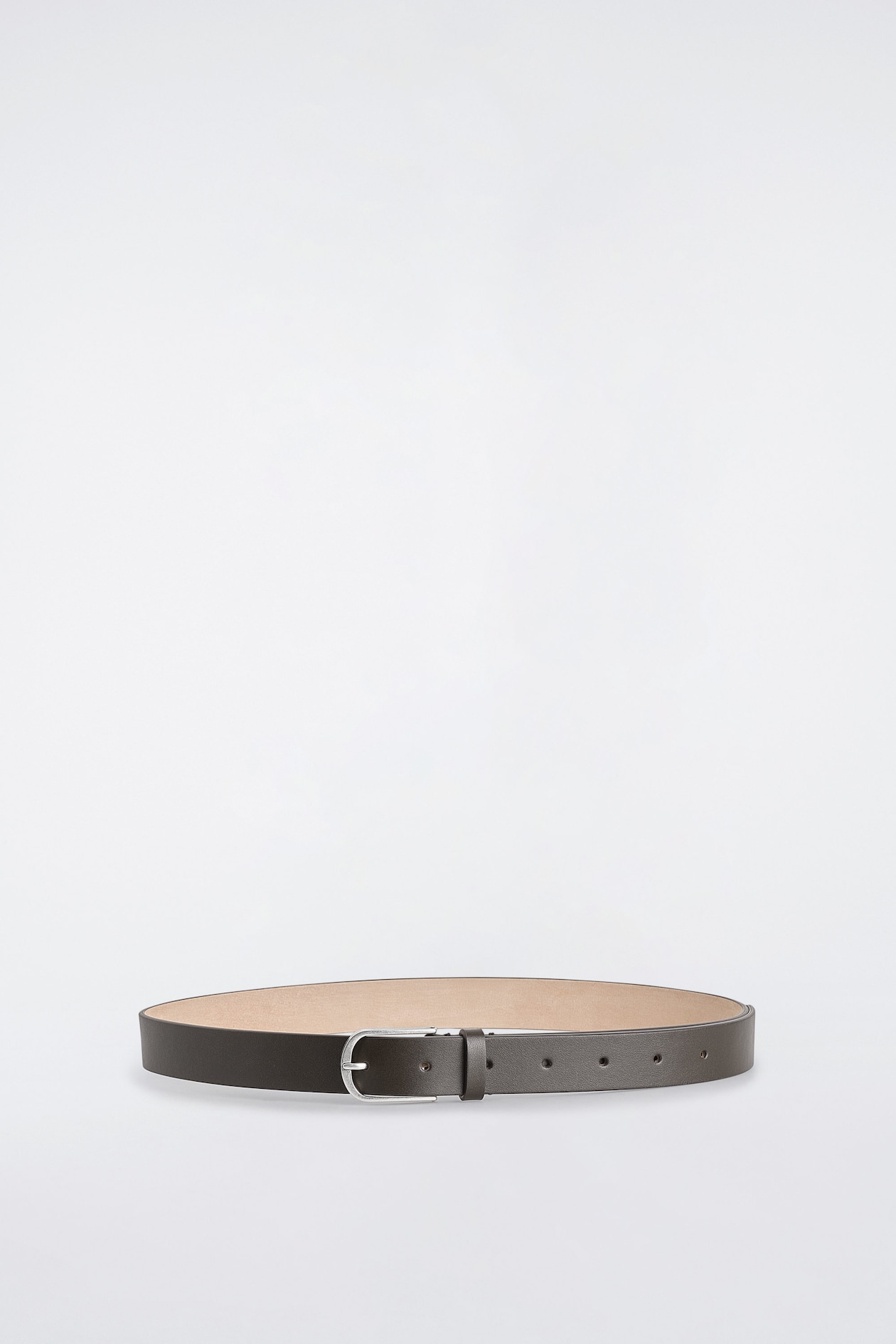 CEINTURE EN CUIR À BOUCLE ARRONDIE
