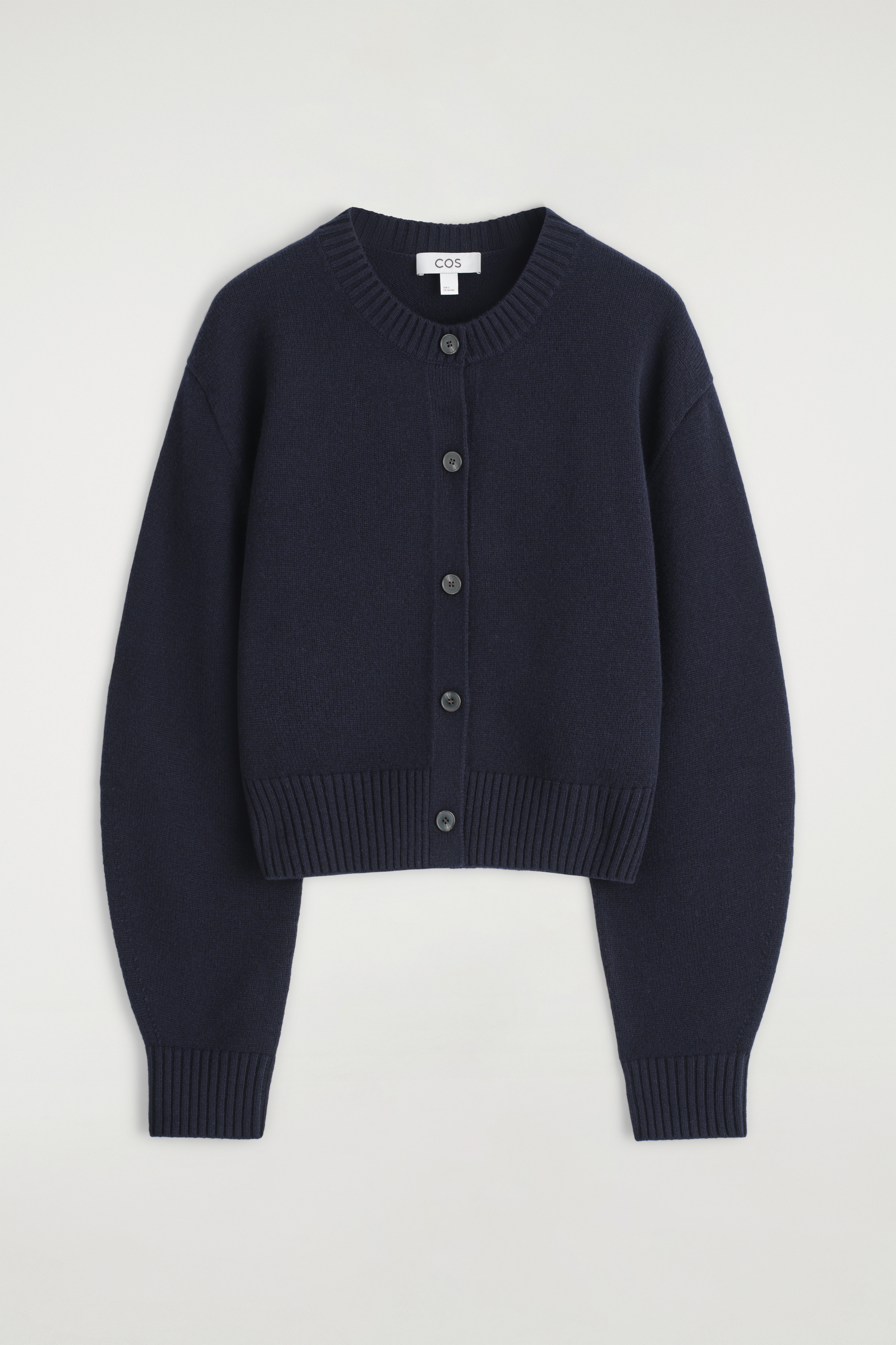 CARDIGAN EN LAINE MÉRINOS - BLEU MARINE