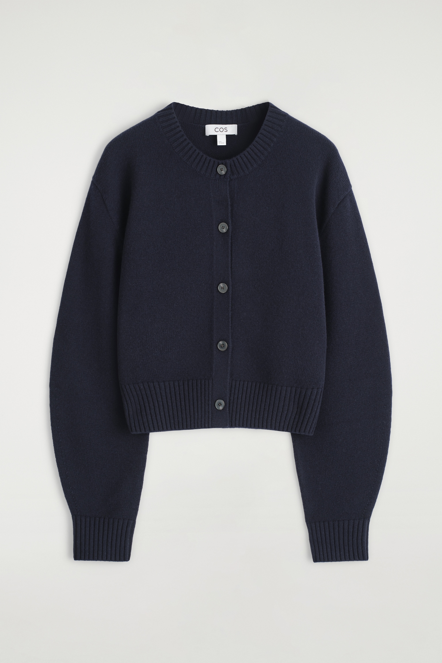 MERINO WOOL CARDIGAN - NAVY/LIGHT PINK - 2