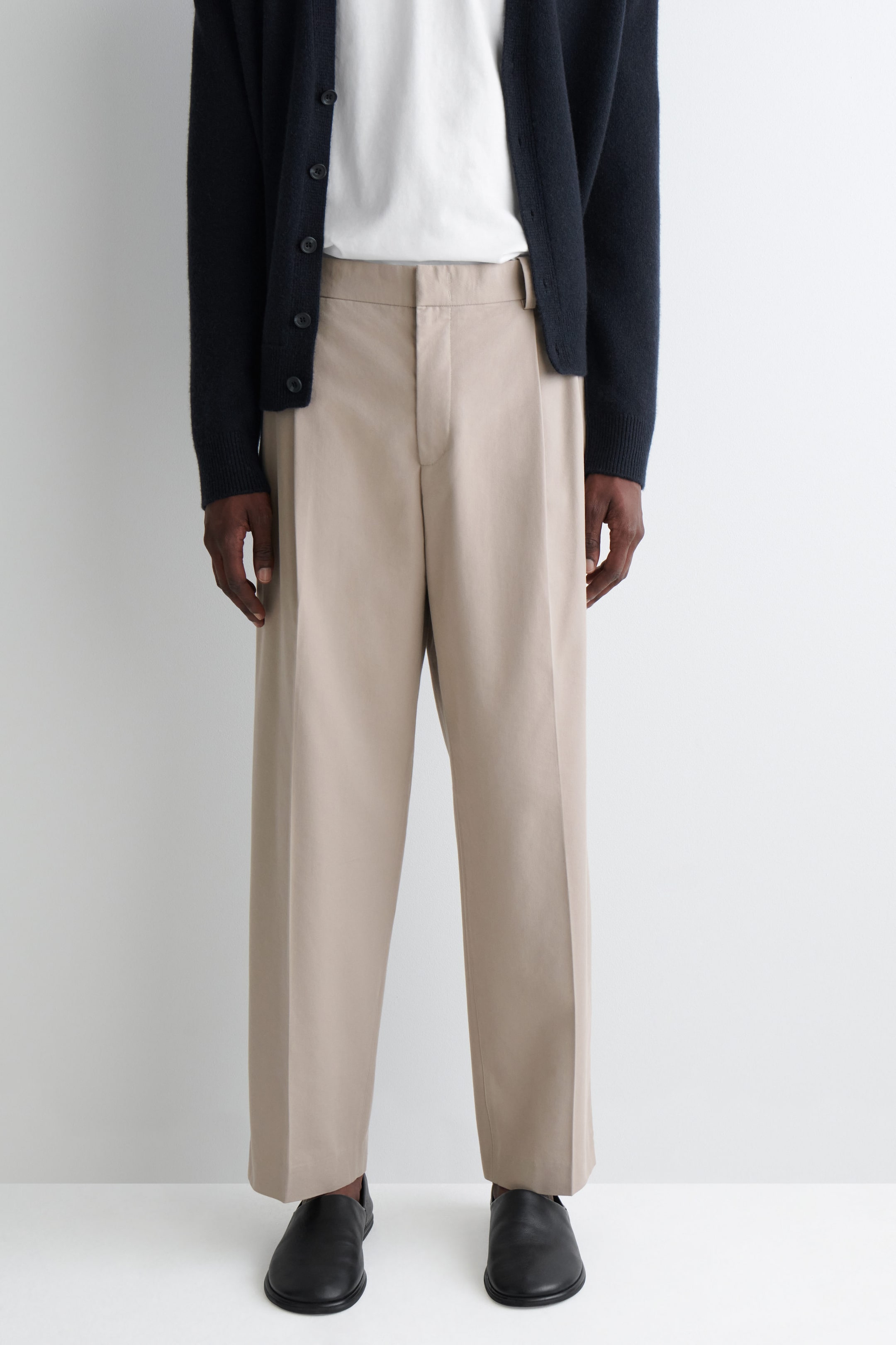 STRAIGHT-LEG COTTON-TWILL PANTS