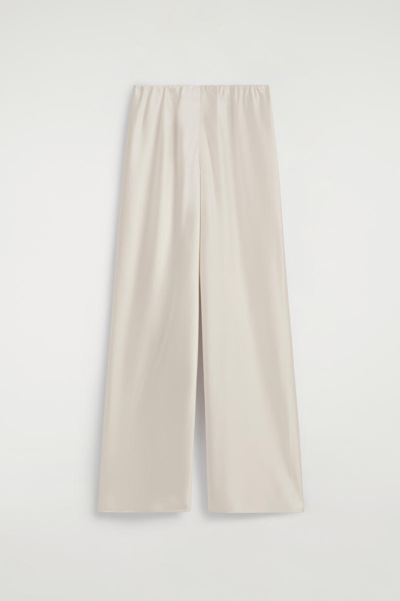 Satin Wide-Leg Trousers
