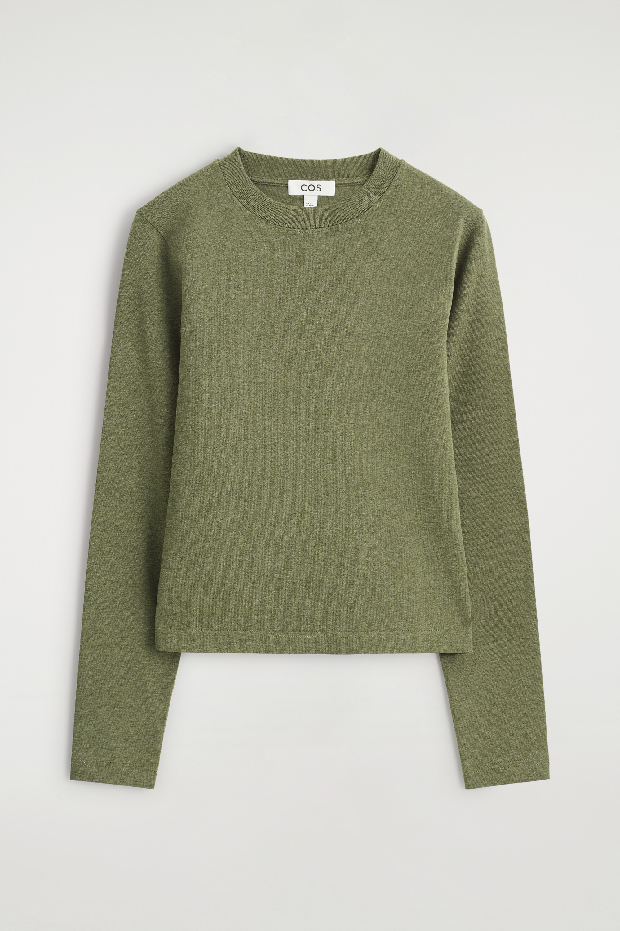 CLEAN CUT REGULAR LONG-SLEEVED T-SHIRT - OLIVE-GREEN MÉLANGE/white/NAVY / STRIPED/BEIGE / UNDYED/BLACK/WHITE / BROWN/LIGHT BLUE/BROWN / STRIPED/GREEN MÉLANGE