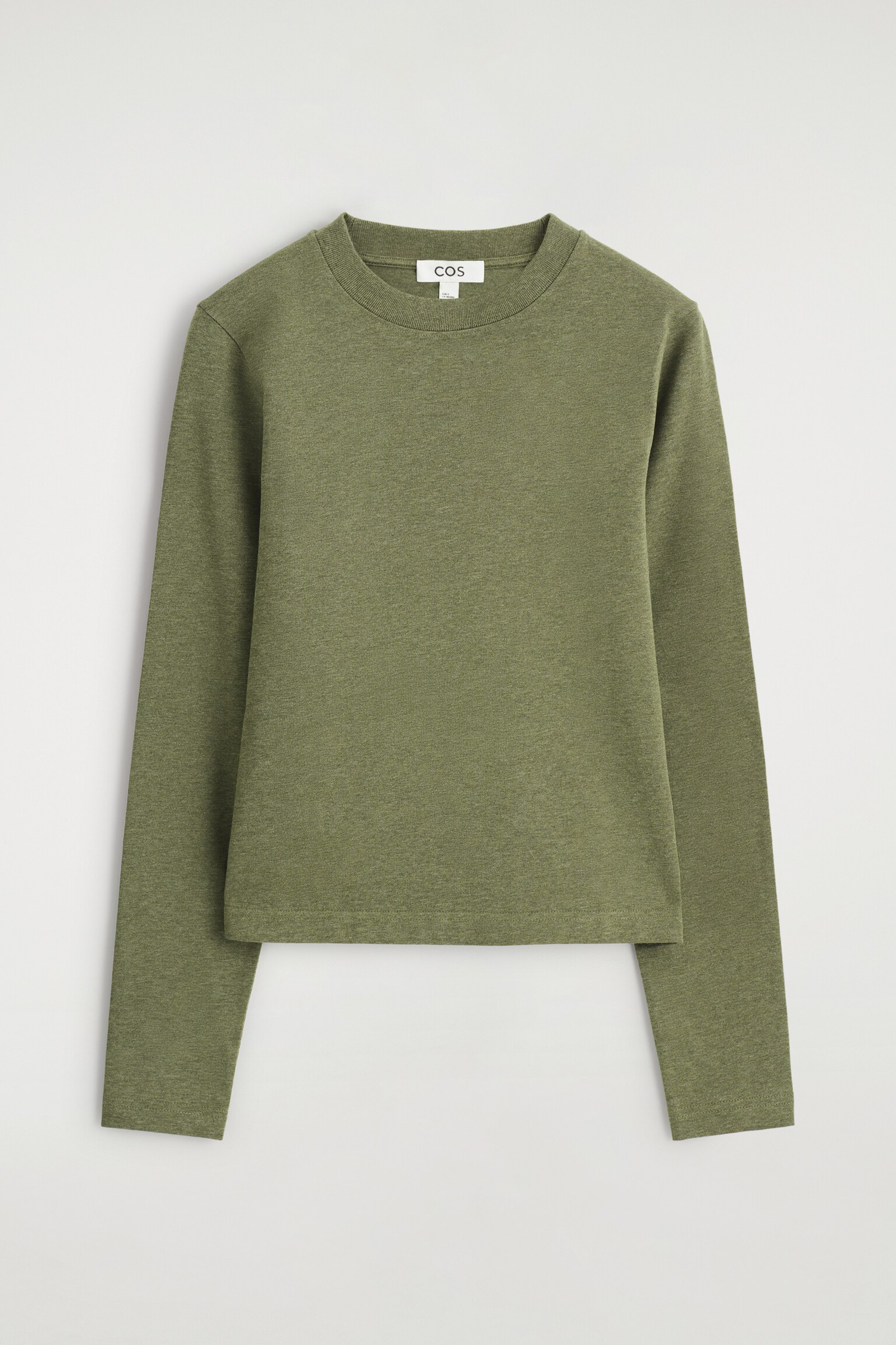 SCHLICHTES LANGARMSHIRT MIT NORMALER PASSFORM - OLIVGRÜN MELIERT/SCHWARZ/Weiß/HELLBLAU/BEIGE/UNGEFÄRBT/BRAUN/GESTREIFT/WEISS/BRAUN - 2