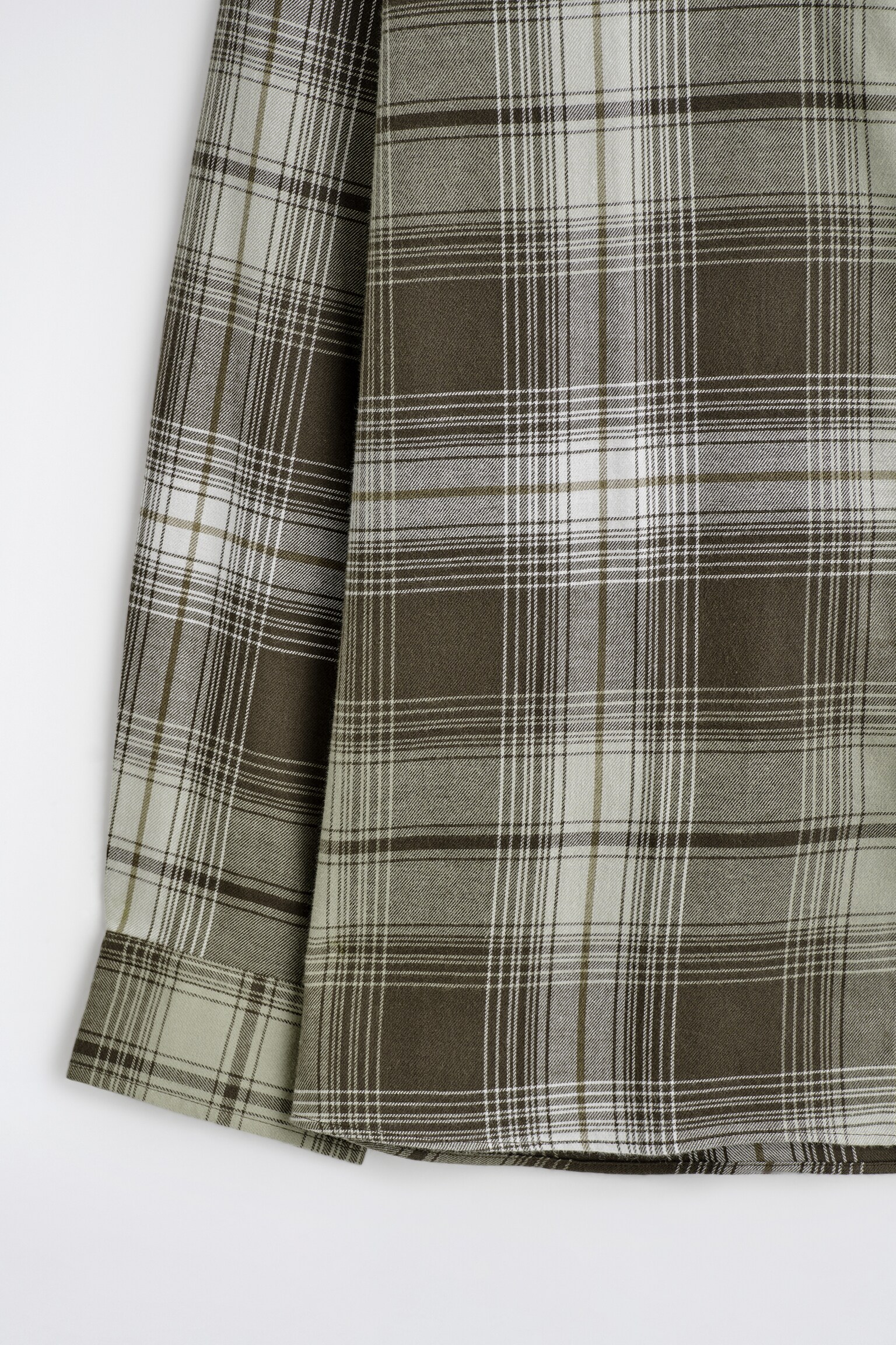 CHEMISE À CARREAUX EN COTON PIMA - KAKI / BRUN / CARREAUX - 5