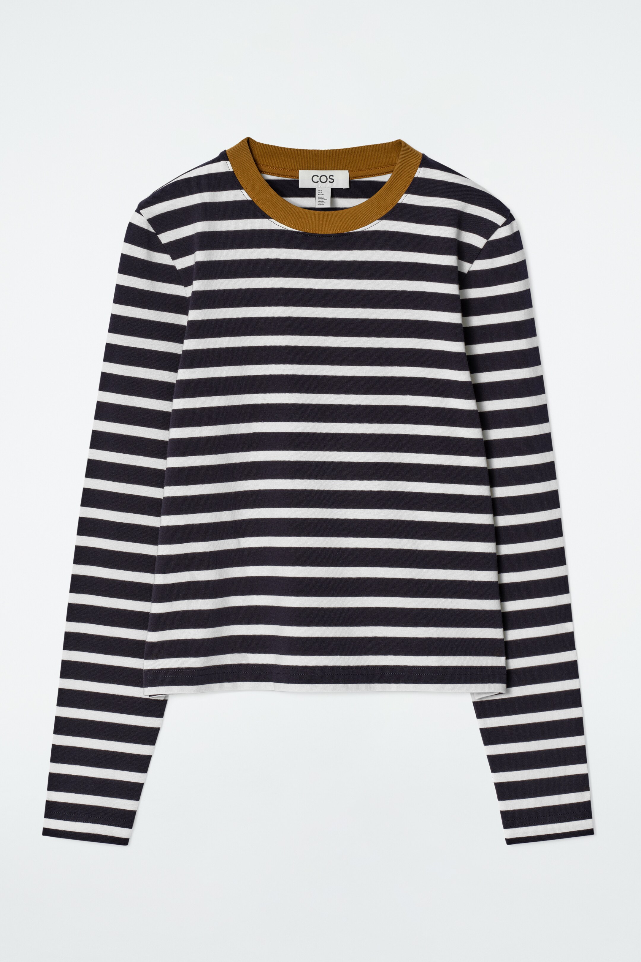 View larger image: CLEAN CUT REGULAR LONG-SLEEVED T-SHIRT - ECRU / NAVY / BROWN / STRIPED - Ladies | H&M GB 5