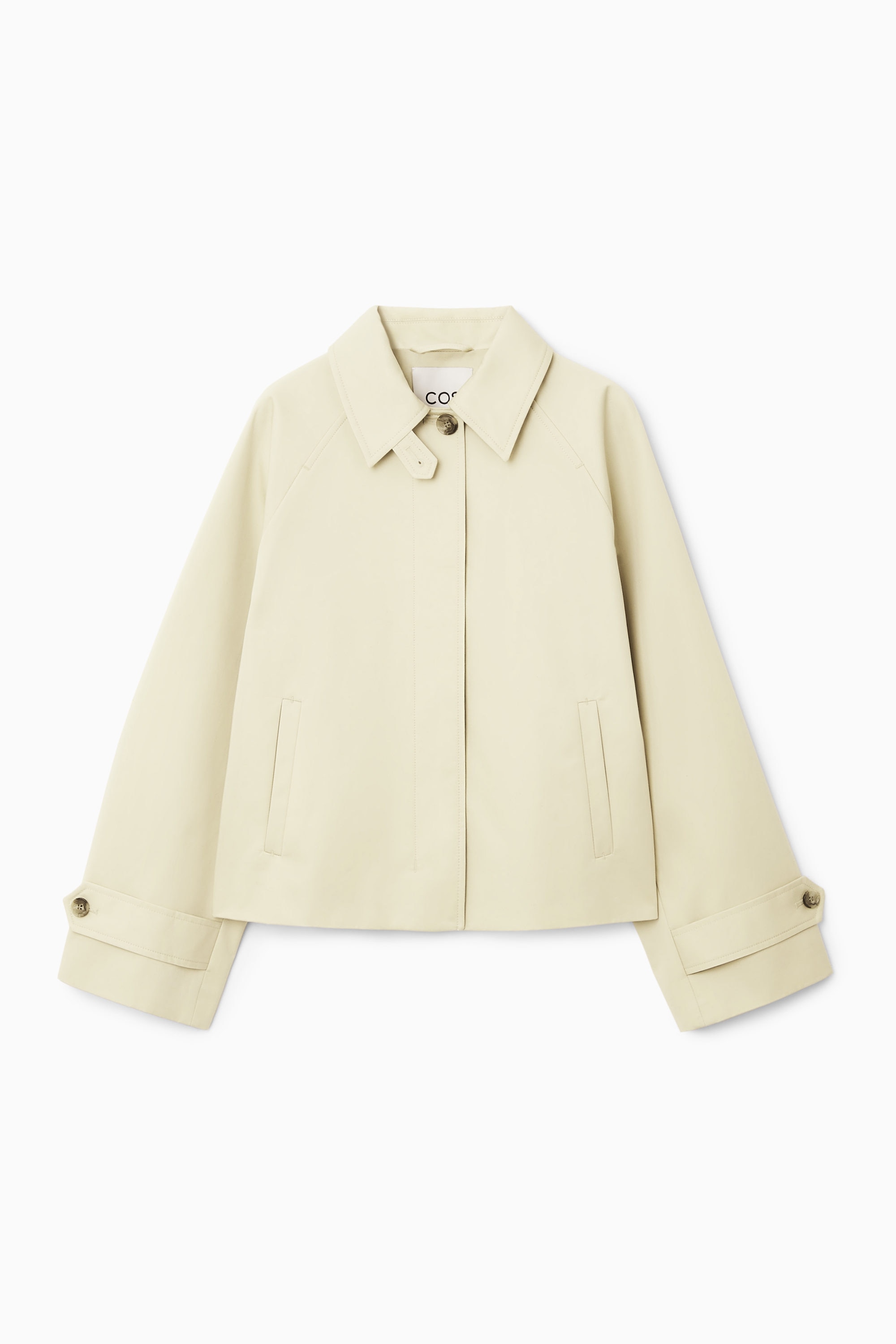 SHORT TWILL TRENCH COAT - BEIGE | COS