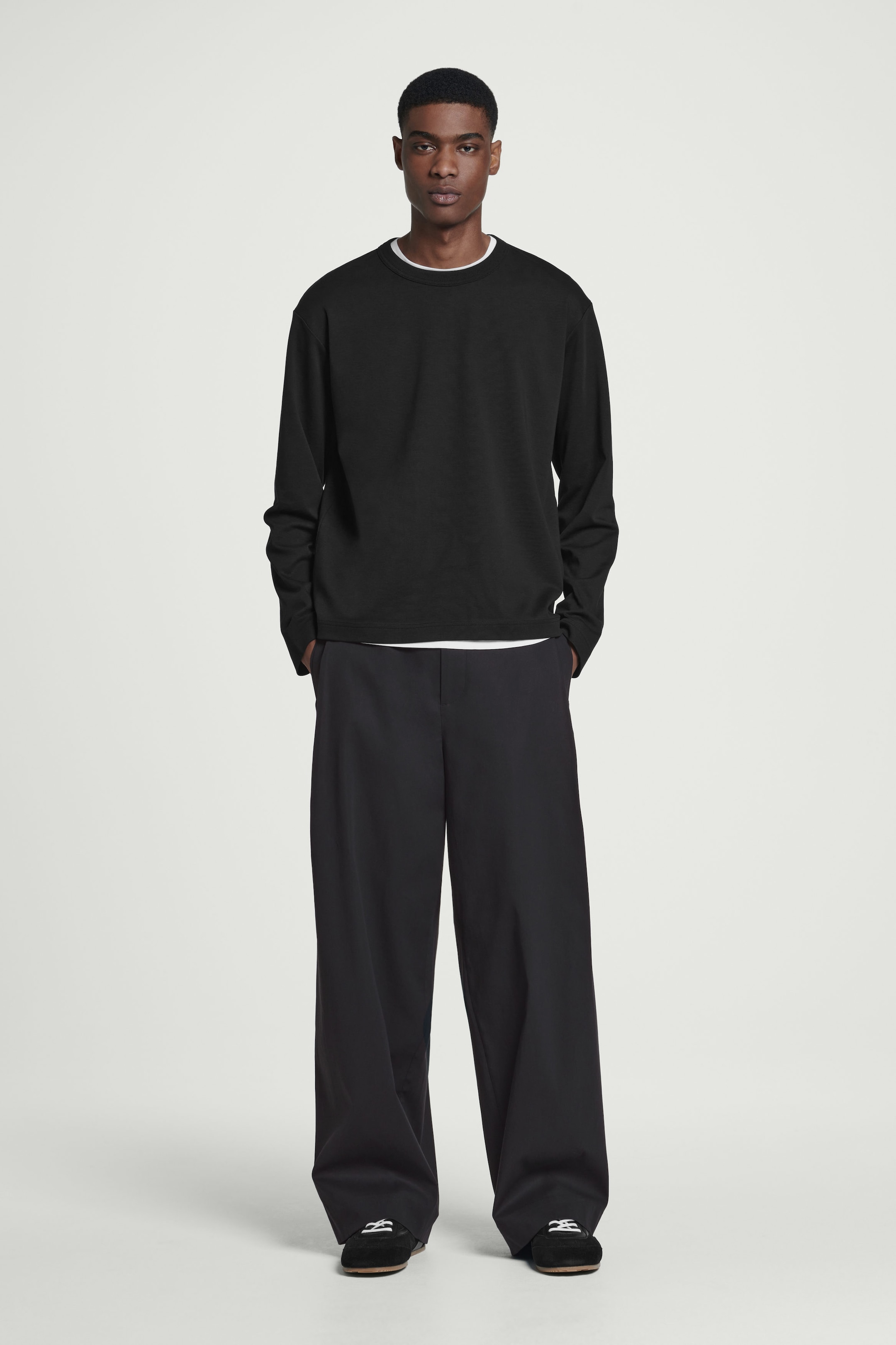 RELAXED COTTON-JERSEY LONG-SLEEVED T-SHIRT