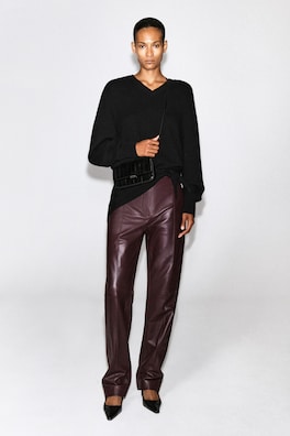 PARQUET SHOULDER BAG - EEL-EFFECT LEATHER — BLACK / EEL EFFECT 2