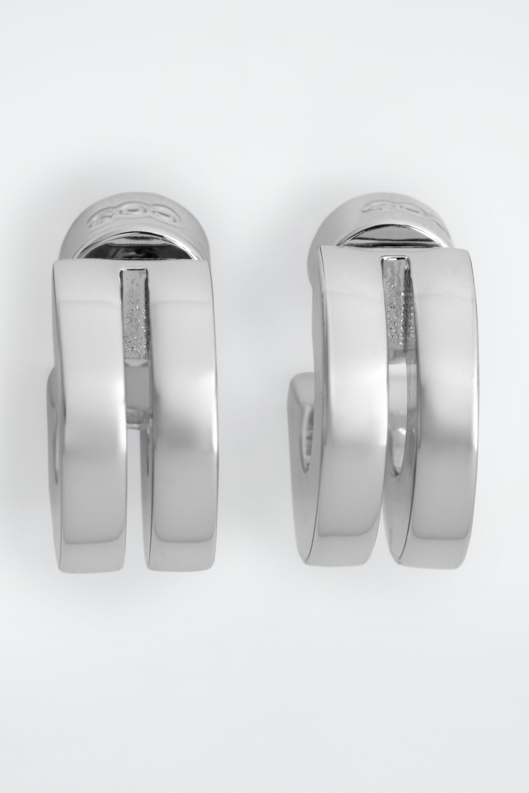 ☆HEI☆ sv925 mini cone earring HE24SPESG684XXFR STACKED MINI HOOP EARRINGS - SILVER | COS