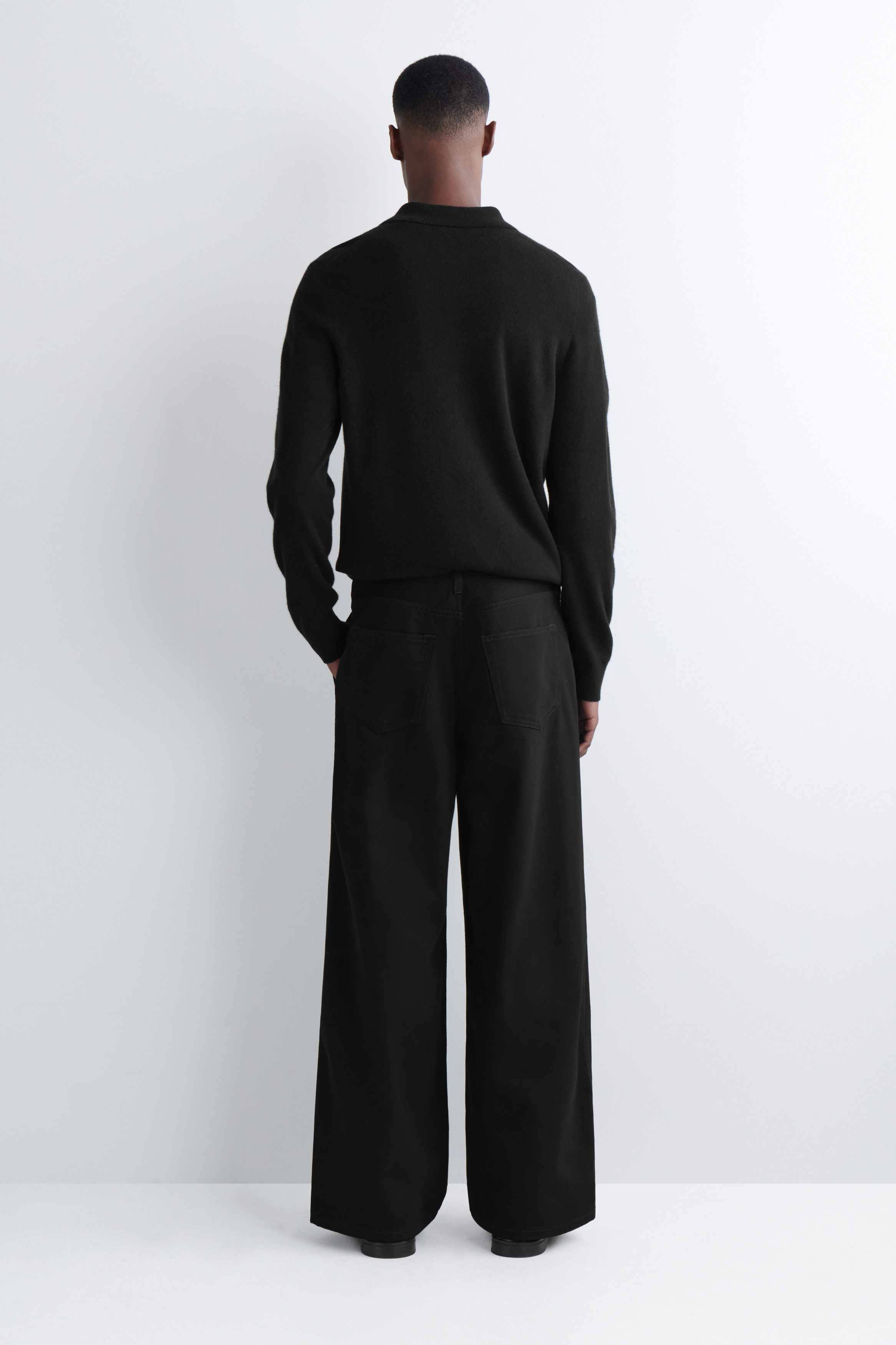 OVERSIZED WIDE-LEG DENIM PANTS - BLACK | COS US