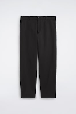 COTTON REGULAR-FIT STRAIGHT-LEG CHINOS — BLACK 7