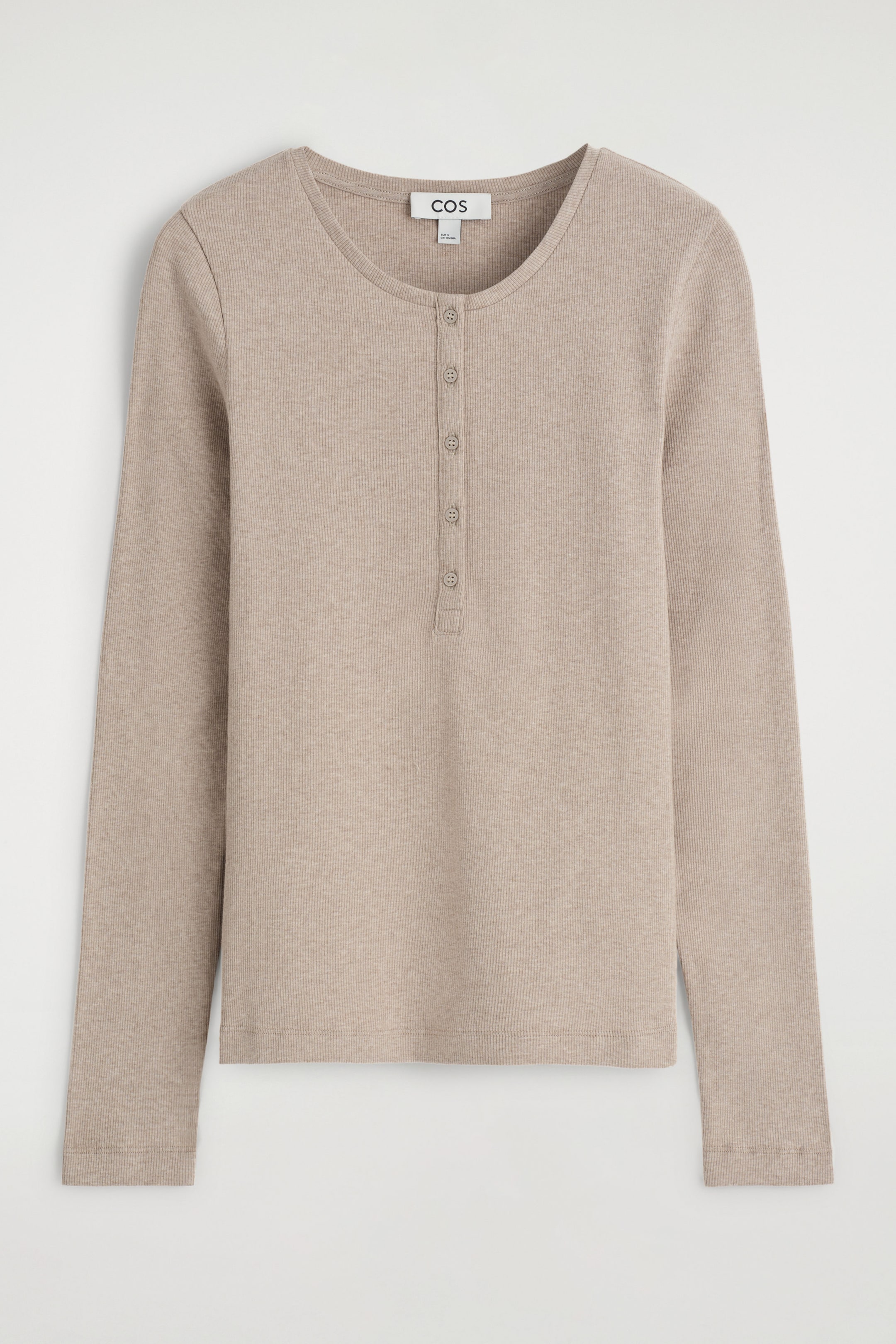 LONG-SLEEVED HENLEY TOP