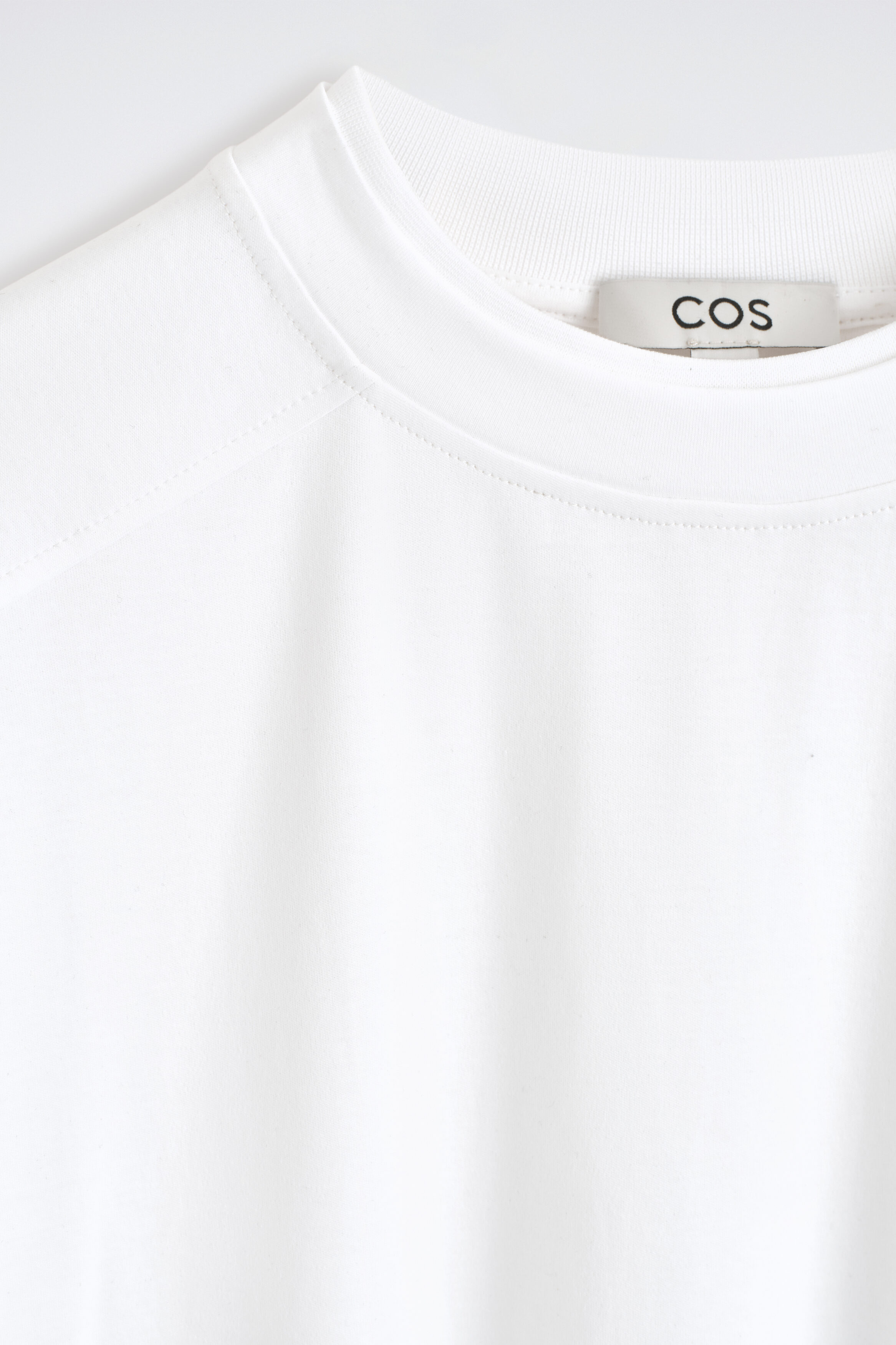 OVERSIZED INTERLOCK COTTON T-SHIRT - WHITE | COS US