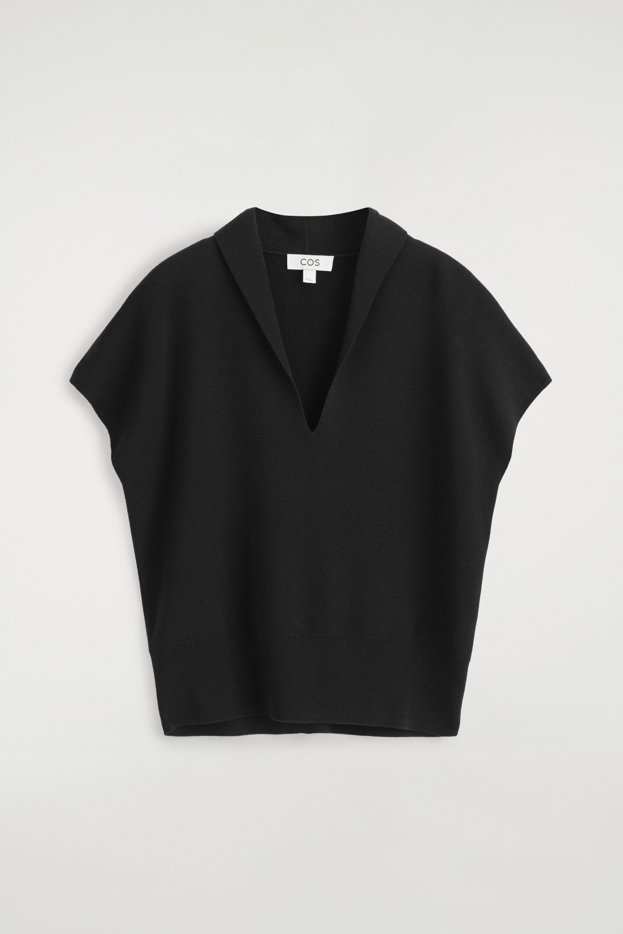 V-NECK DENIM SHIRT - BLUE | COS