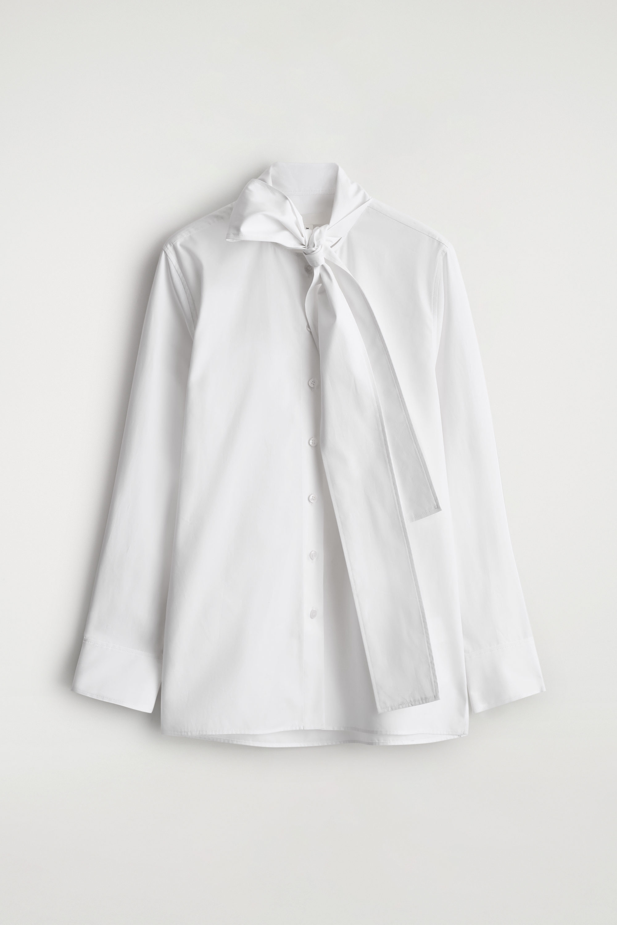 BOW-DETAIL COTTON BLOUSE - WHITE | COS US