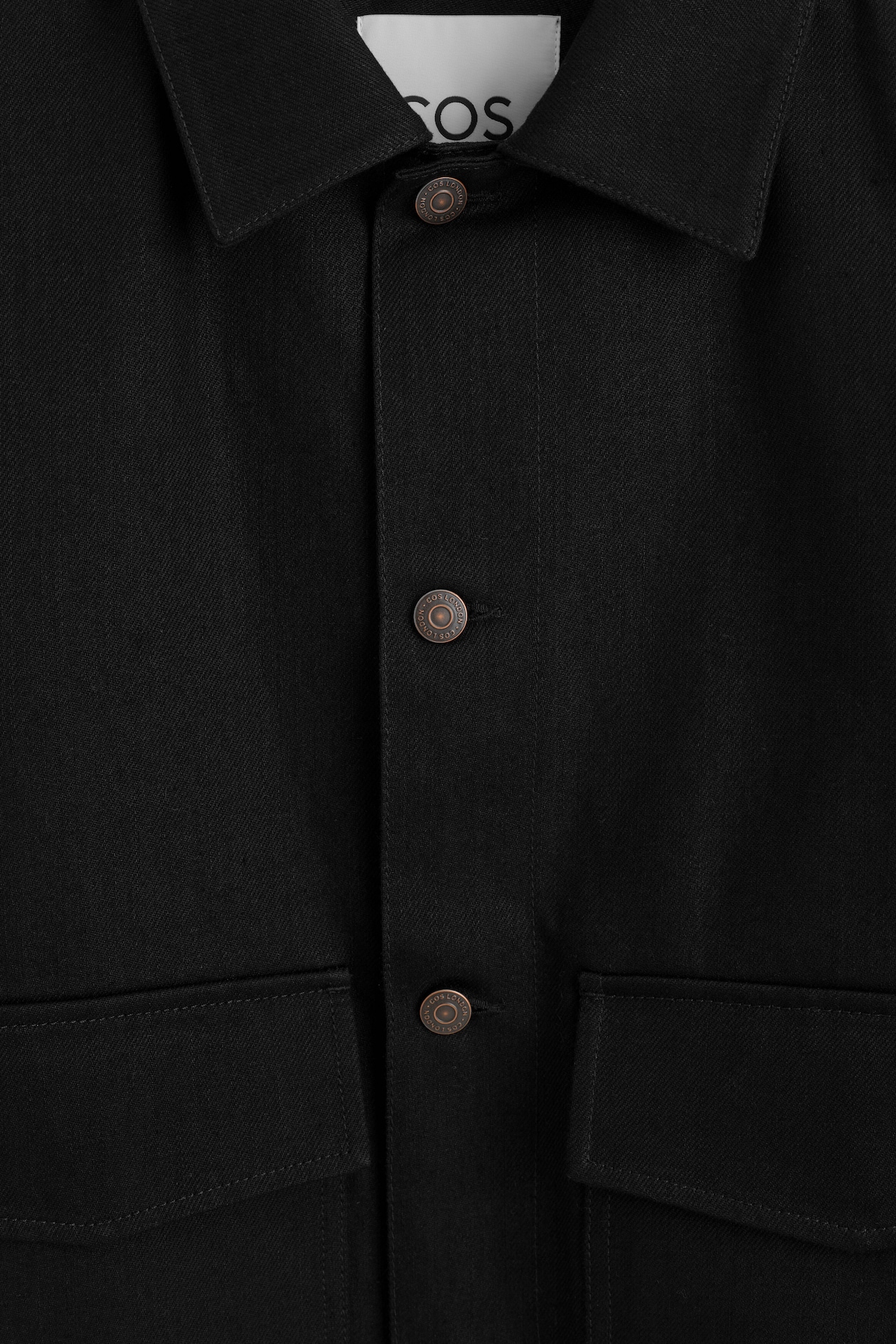 RAW SELVEDGE DENIM JACKET — BLACK