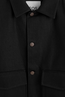 RAW SELVEDGE DENIM JACKET — BLACK 8