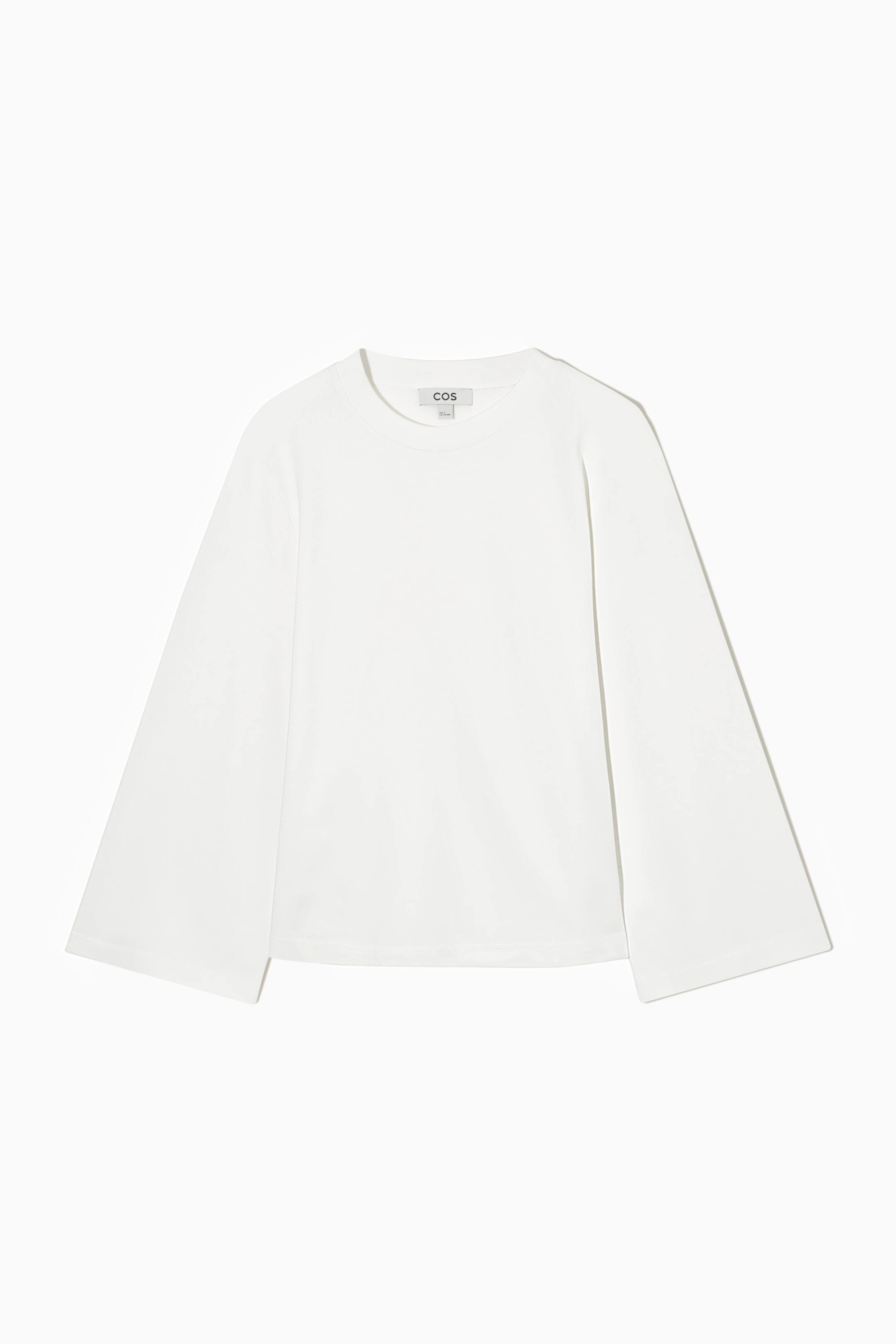 View larger image: BELL-SLEEVE JERSEY TOP - WHITE - Ladies | H&M GB 1