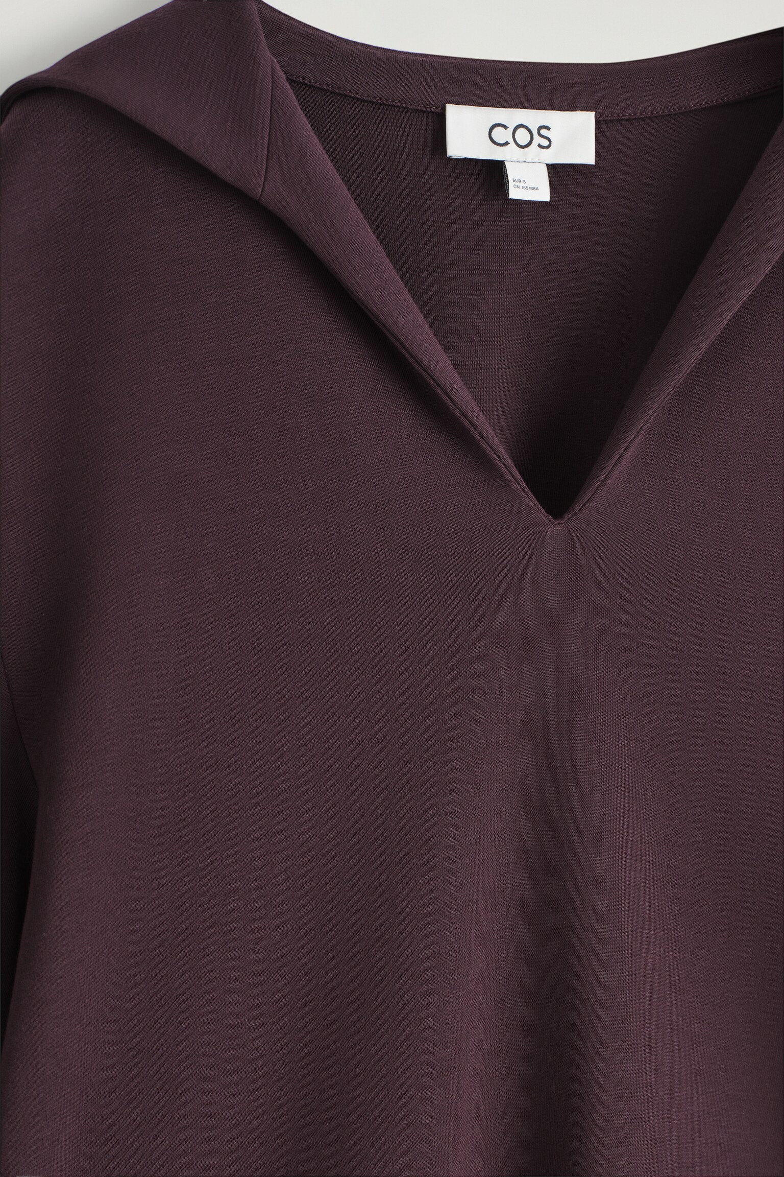 SAILOR-COLLAR JERSEY T-SHIRT - BURGUNDY/NAVY - 6