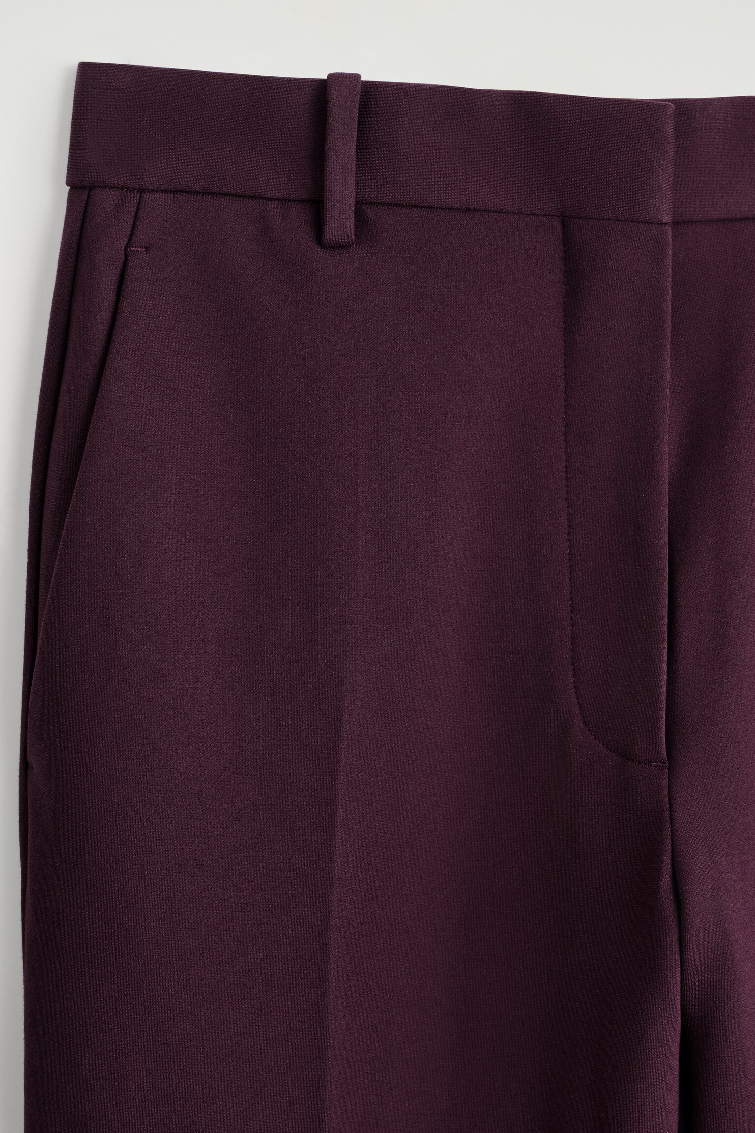 MILANO STRAIGHT-LEG TROUSERS - BURGUNDY/BLACK - 3