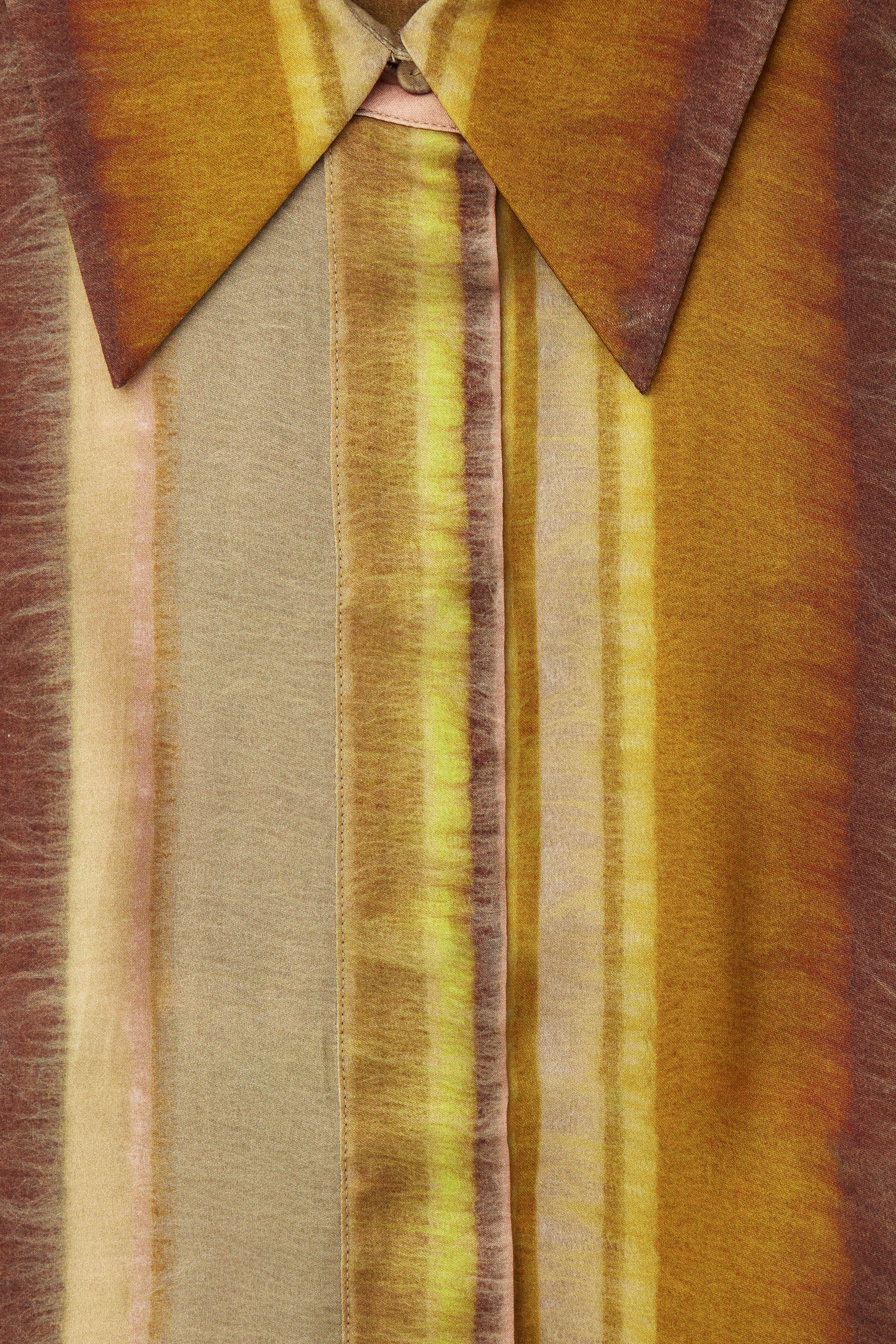 View larger image: PRINTED MIDI SHIRT DRESS - BROWN / ORANGE / STRIPED - Ladies | H&M GB 2
