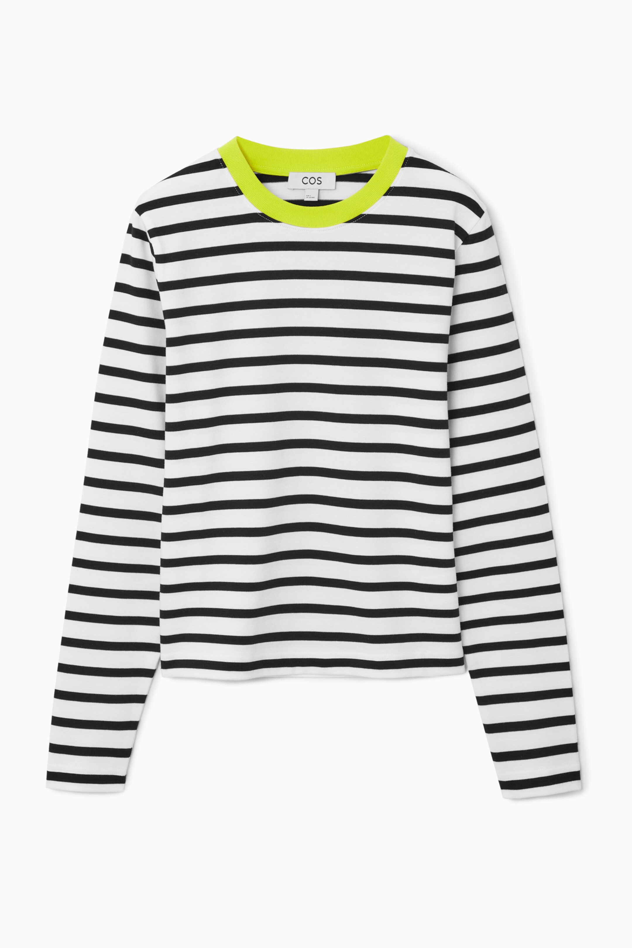 Agrandir l'image: T-SHIRT À MANCHES LONGUES REGULAR ÉLÉGANT - NOIR / BLANC / RAYÉ - FEMME | H&M CH 1