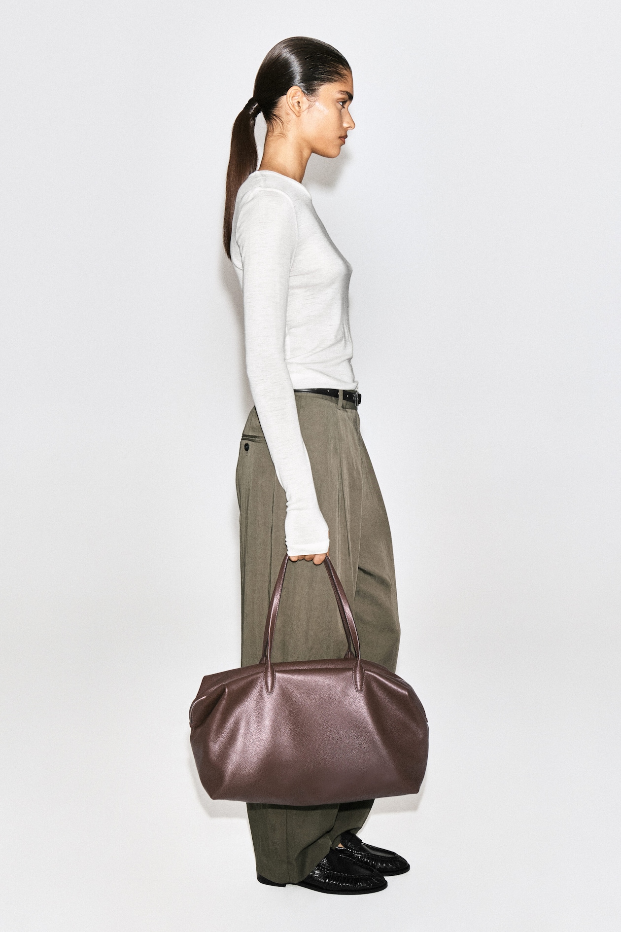 SLIM MERINO WOOL TOP — CREAM