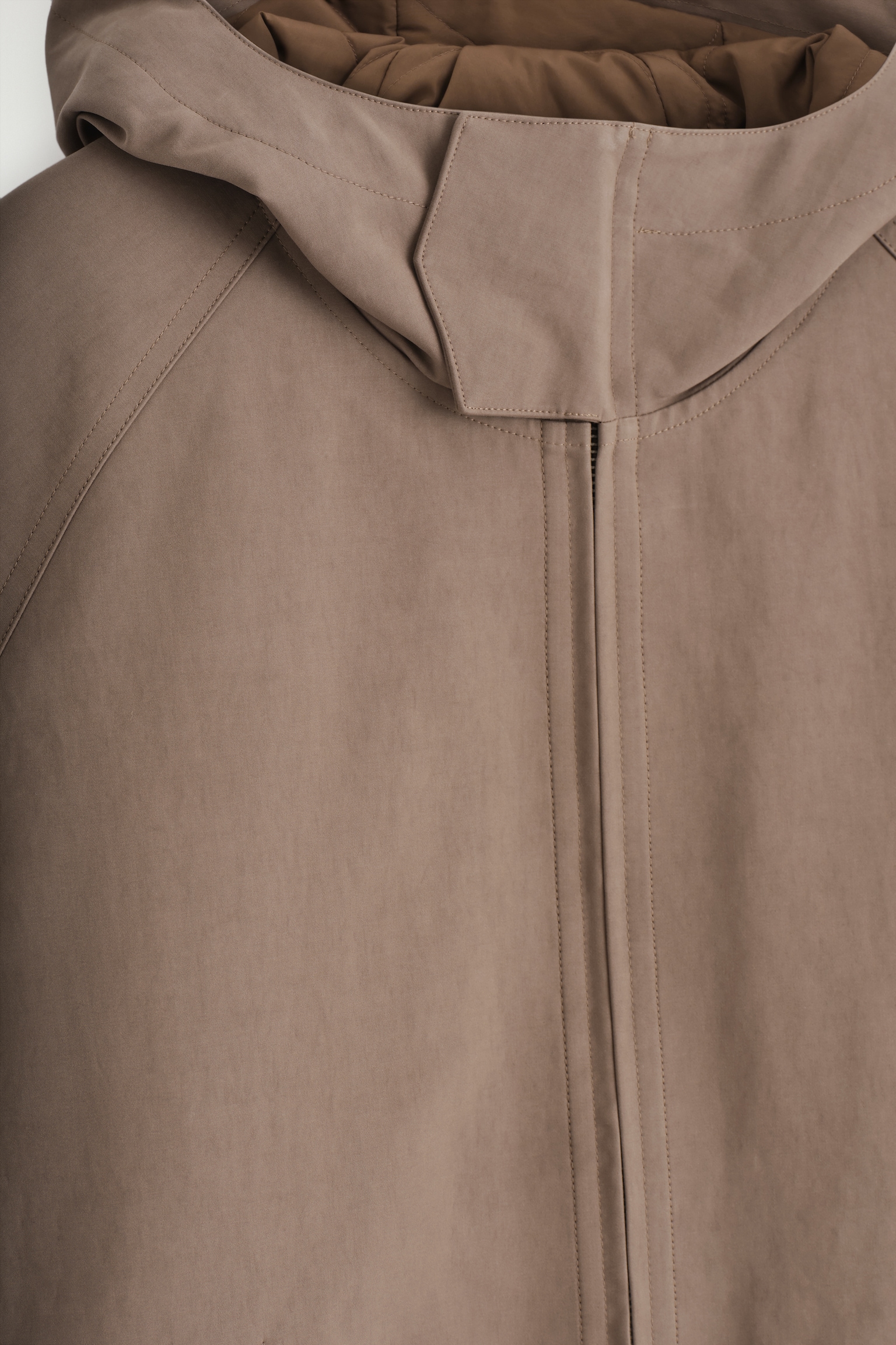 CHAQUETA CON CAPUCHA DE ALGODÓN TÉCNICO - MARRÓN/VERDE OSCURO - 4