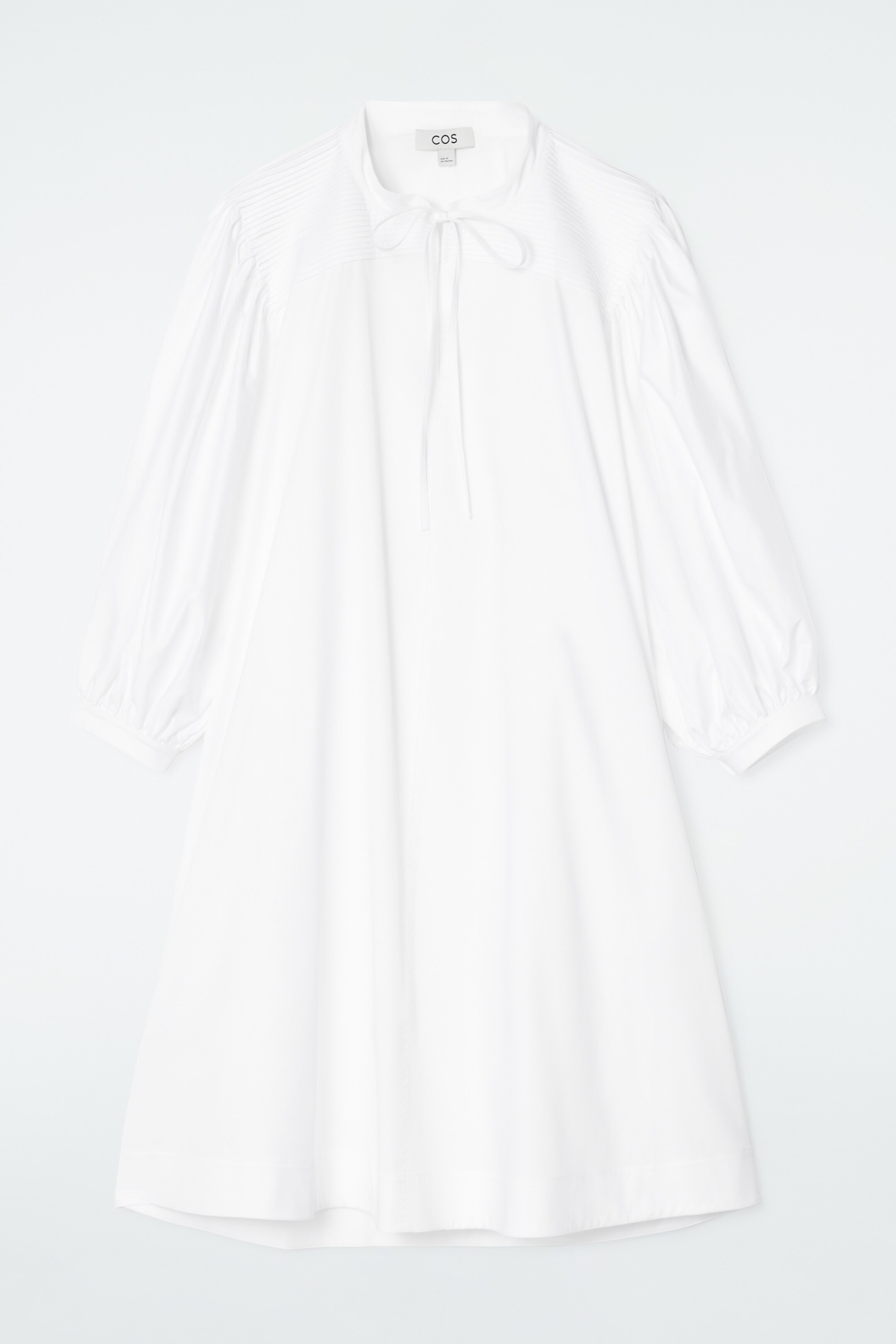 Ingrandisci l'immagine: TIE-DETAIL PLEATED MINI DRESS - WHITE - DONNA | H&M CH 1