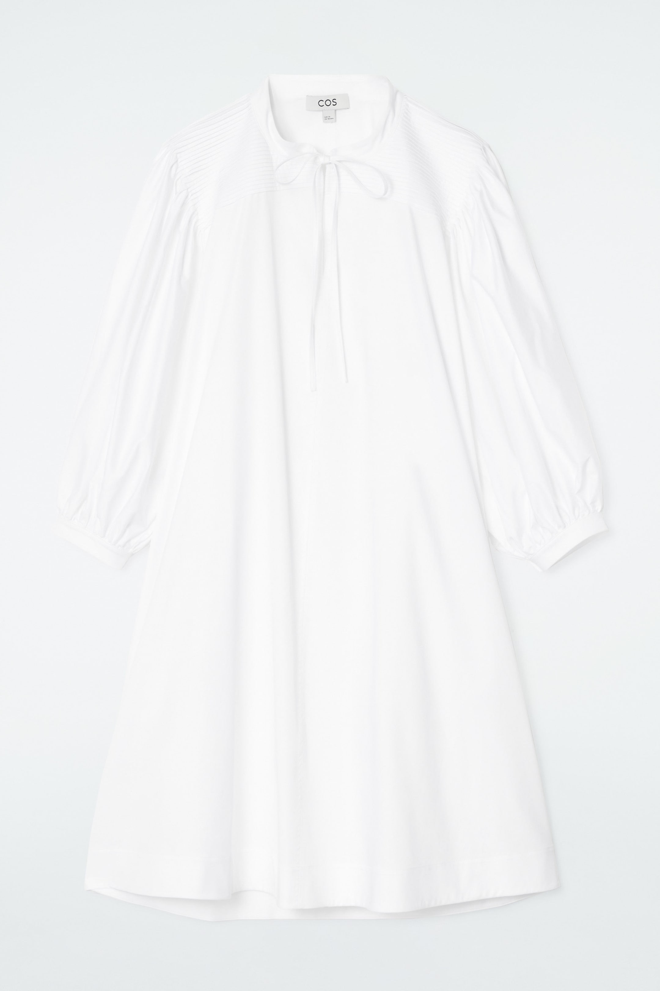 TIE-DETAIL PLEATED MINI DRESS