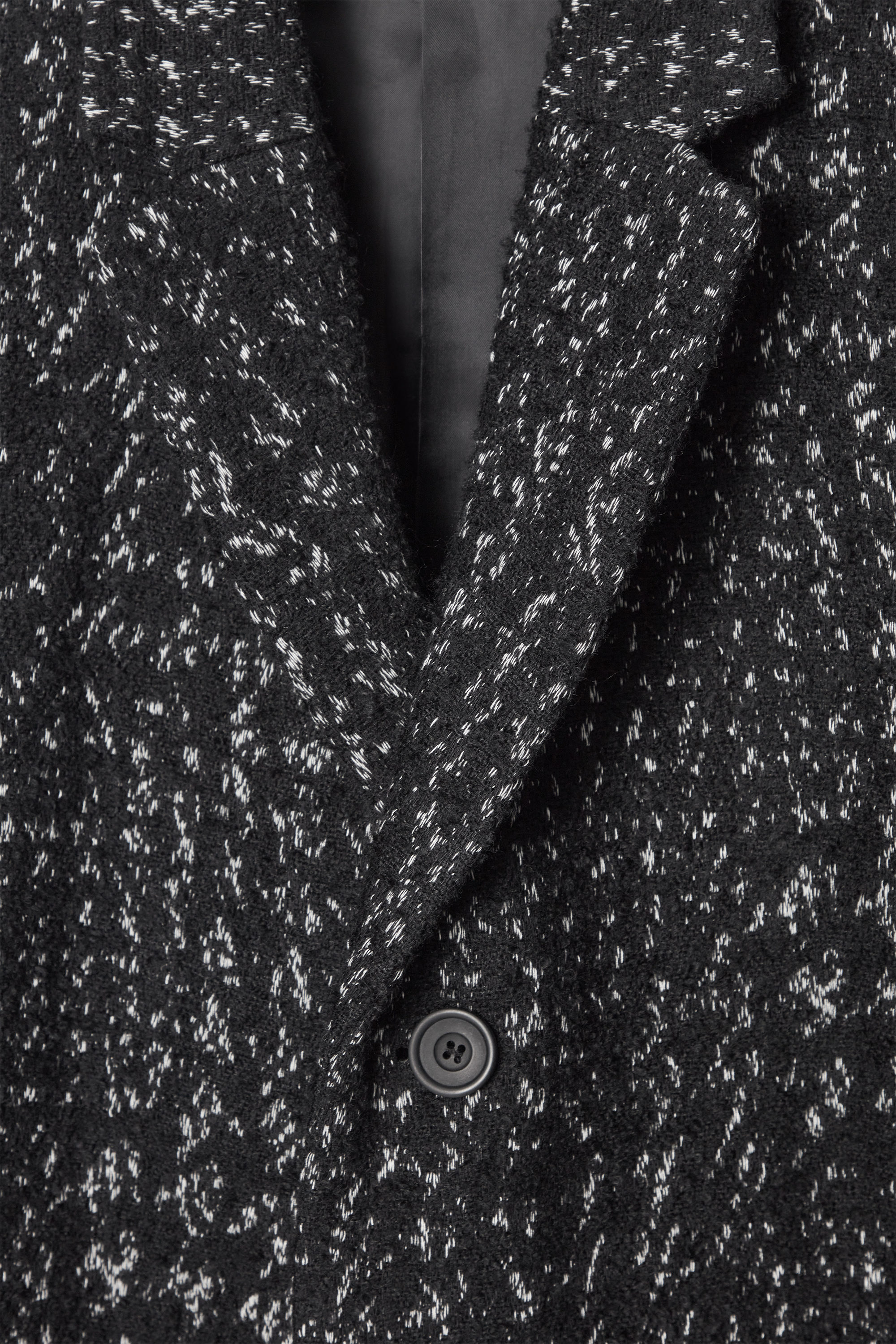 HOUNDSTOOTH BOUCLÉ OVERCOAT - BLACK / HOUNDSTOOTH | COS