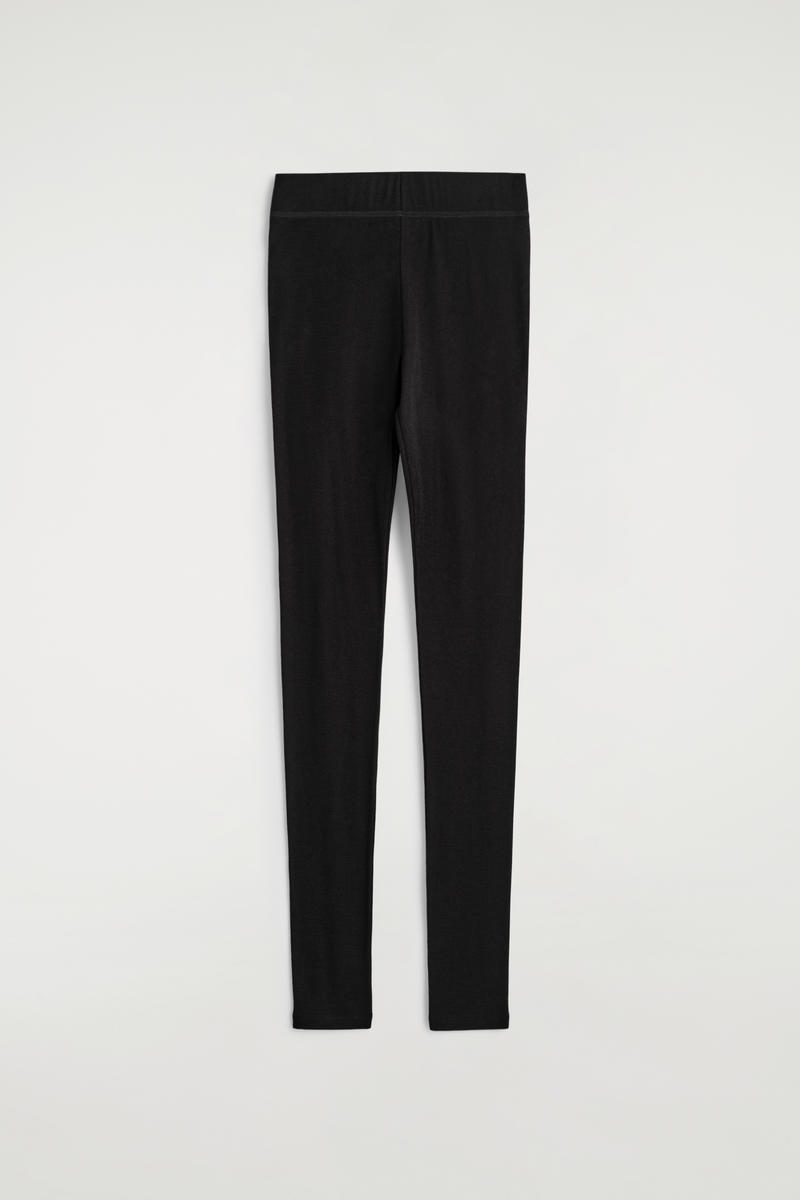 Cos Merino Wool Leggings In Black