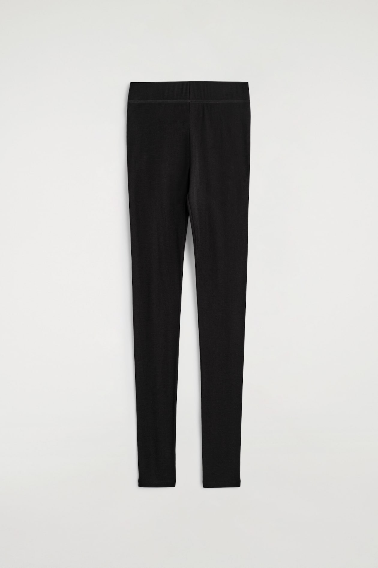 MERINO WOOL LEGGINGS — BLACK