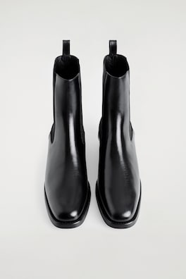 LEATHER CHELSEA BOOTS — BLACK 3