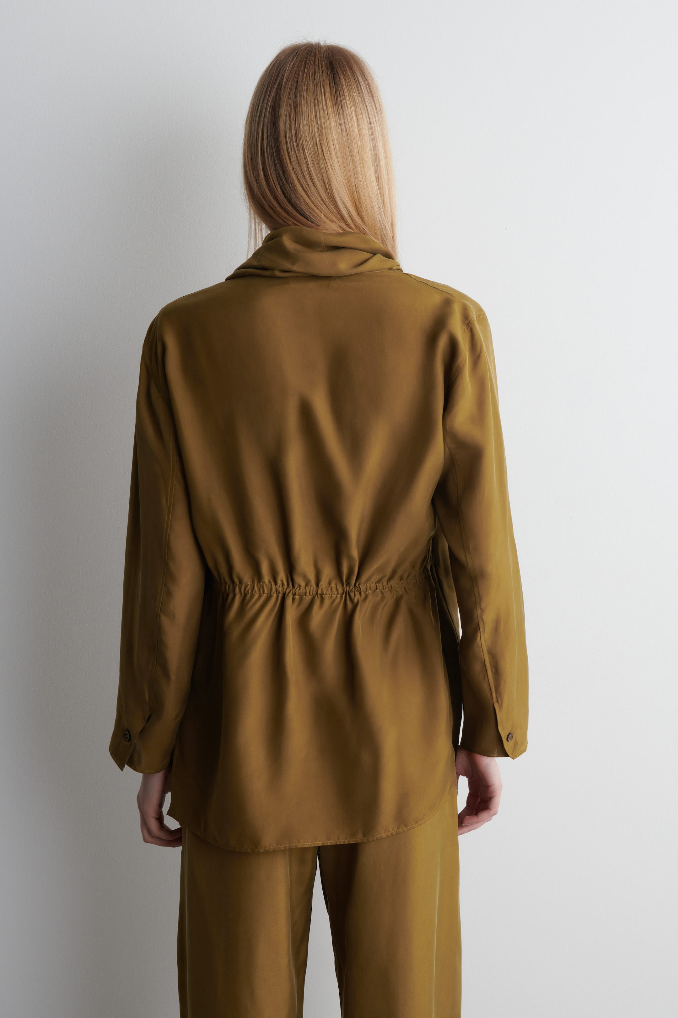 SHAWL-LAPEL SILK BLAZER