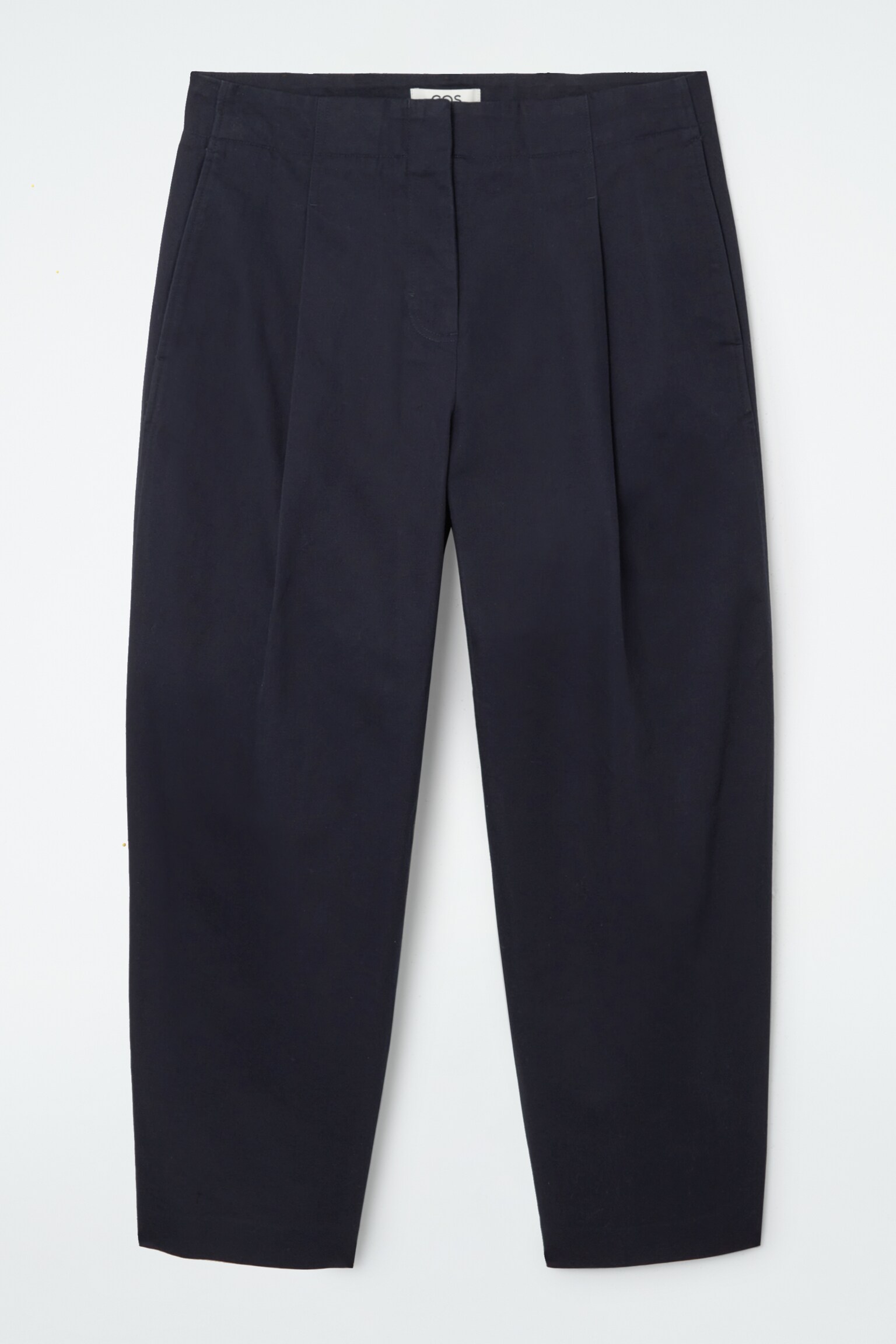 PLEATED BARREL-LEG CHINOS - NAVY/MOLE/NAVY