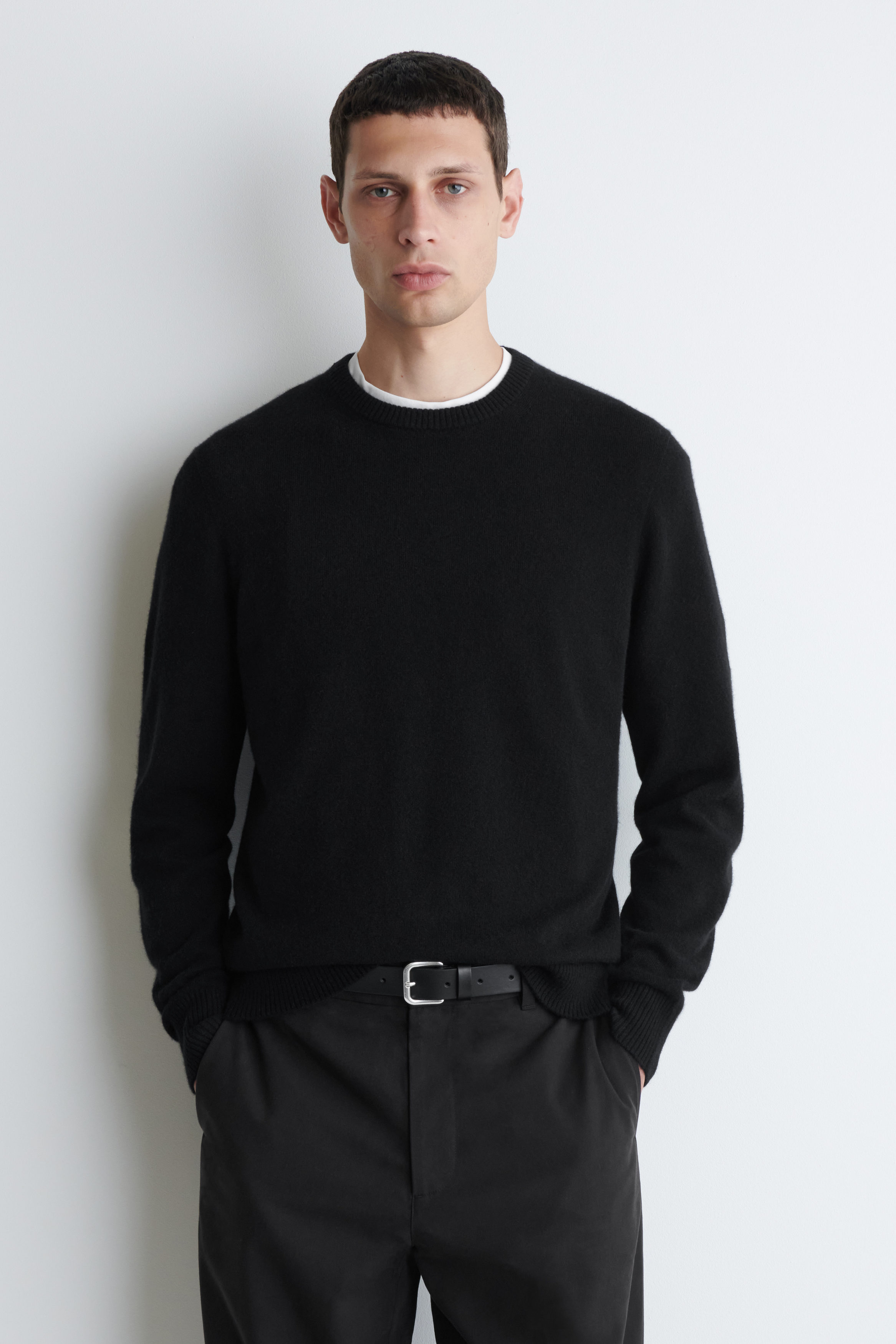 CREW-NECK S/S SWEATER / BLACK サイズ5 Amazon.com: Amazon Essentials Boys' Uniform Cotton Crewneck