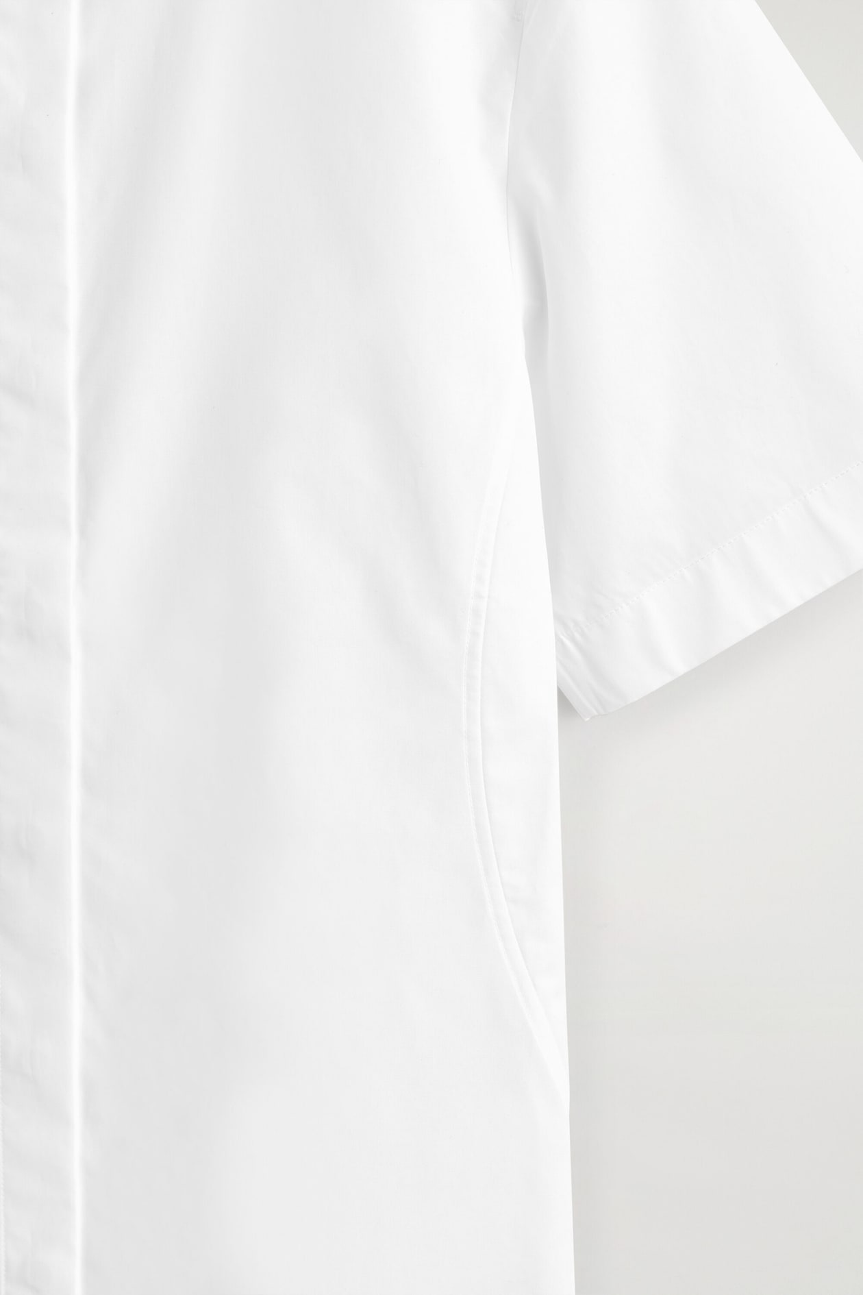 cos oversized poplin mini shirt dress COS Women's Poplin Short-Sleeve Shirt Dress in Black | Cotton