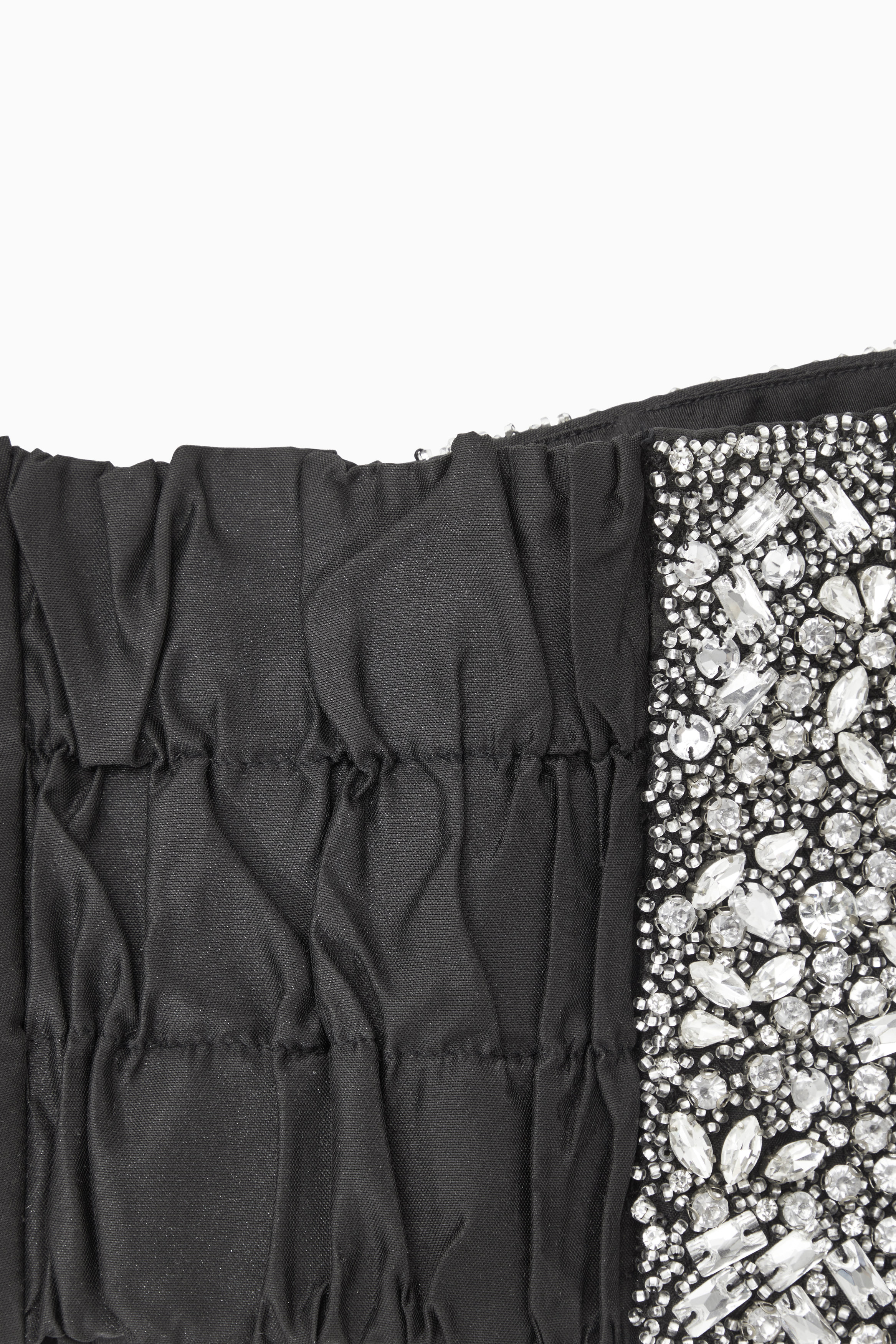 CRYSTAL-EMBELLISHED BUSTIER - BLACK | COS