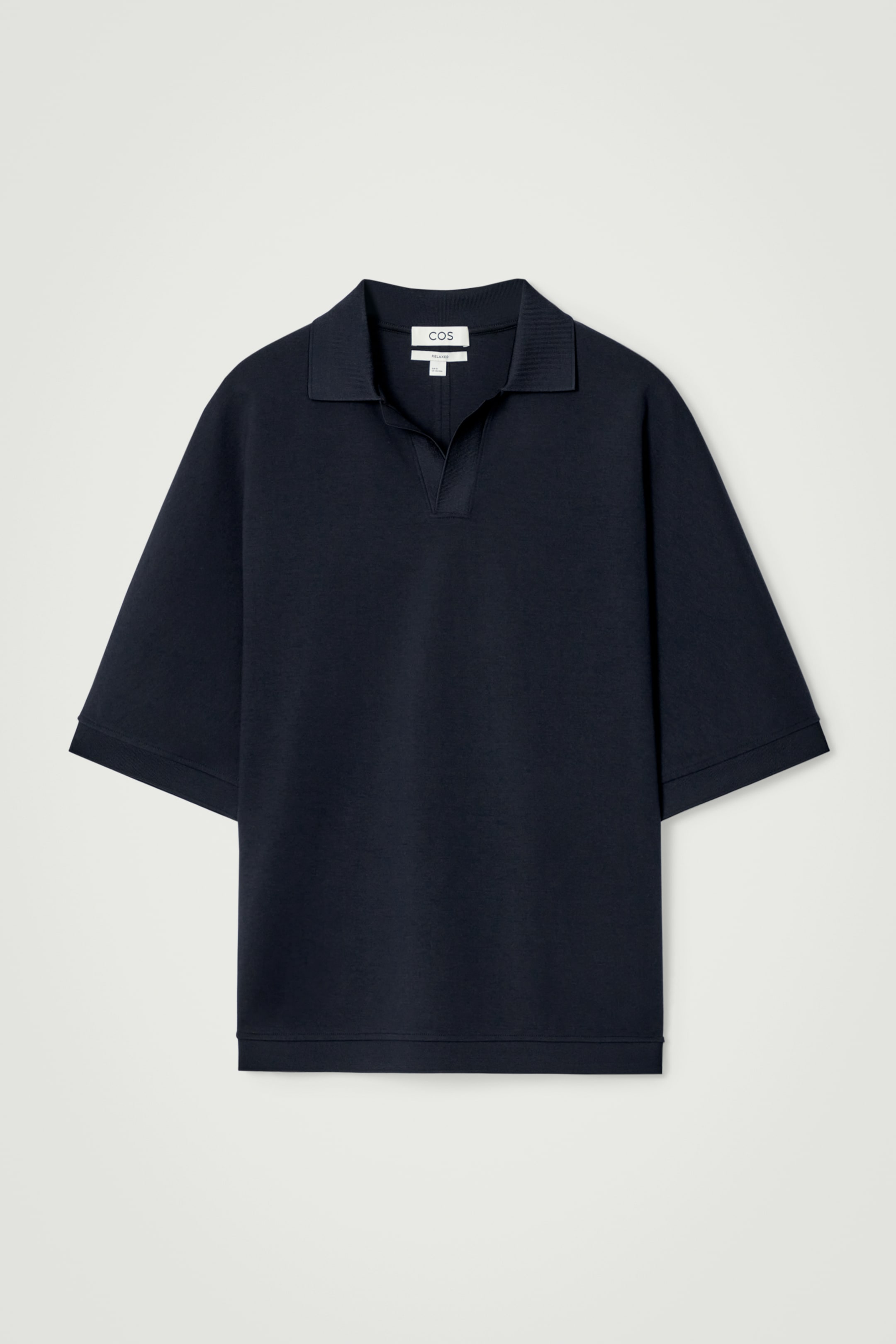 View larger image: OPEN-COLLAR MERCERISED-JERSEY POLO SHIRT - NAVY - Men | H&M GB 6