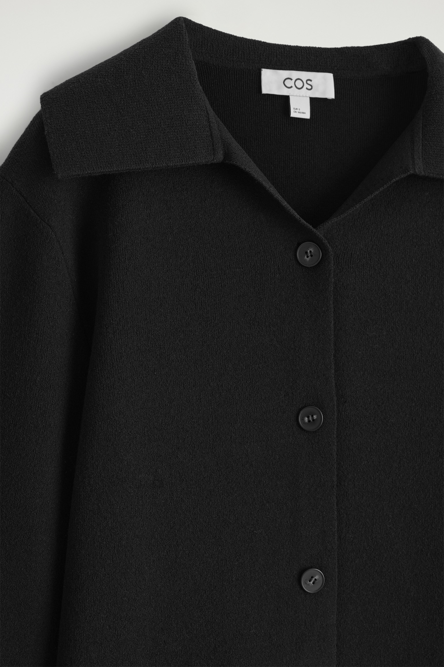 VESTE À COL EN MAILLE - NOIR/IVOIRE - 3